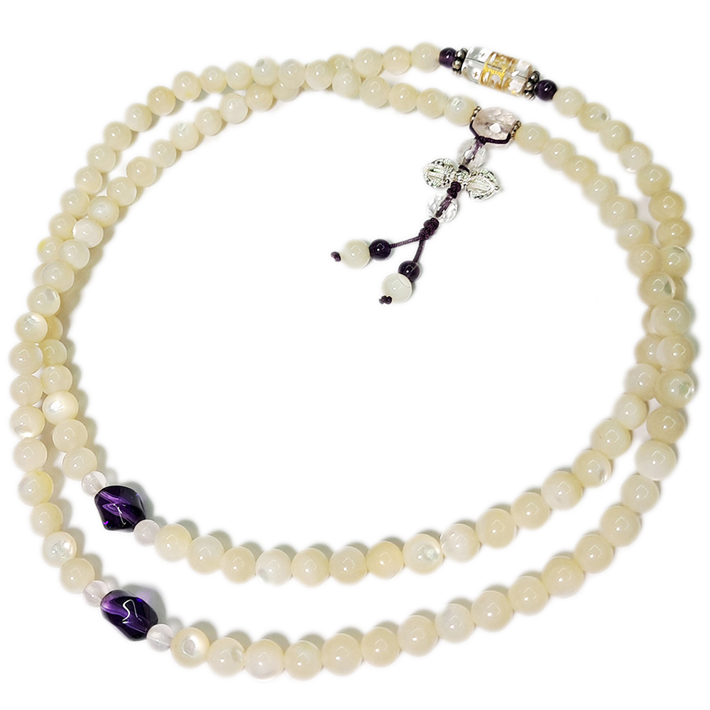 六字真言&月光石108念珠6.2mm【十方】152917