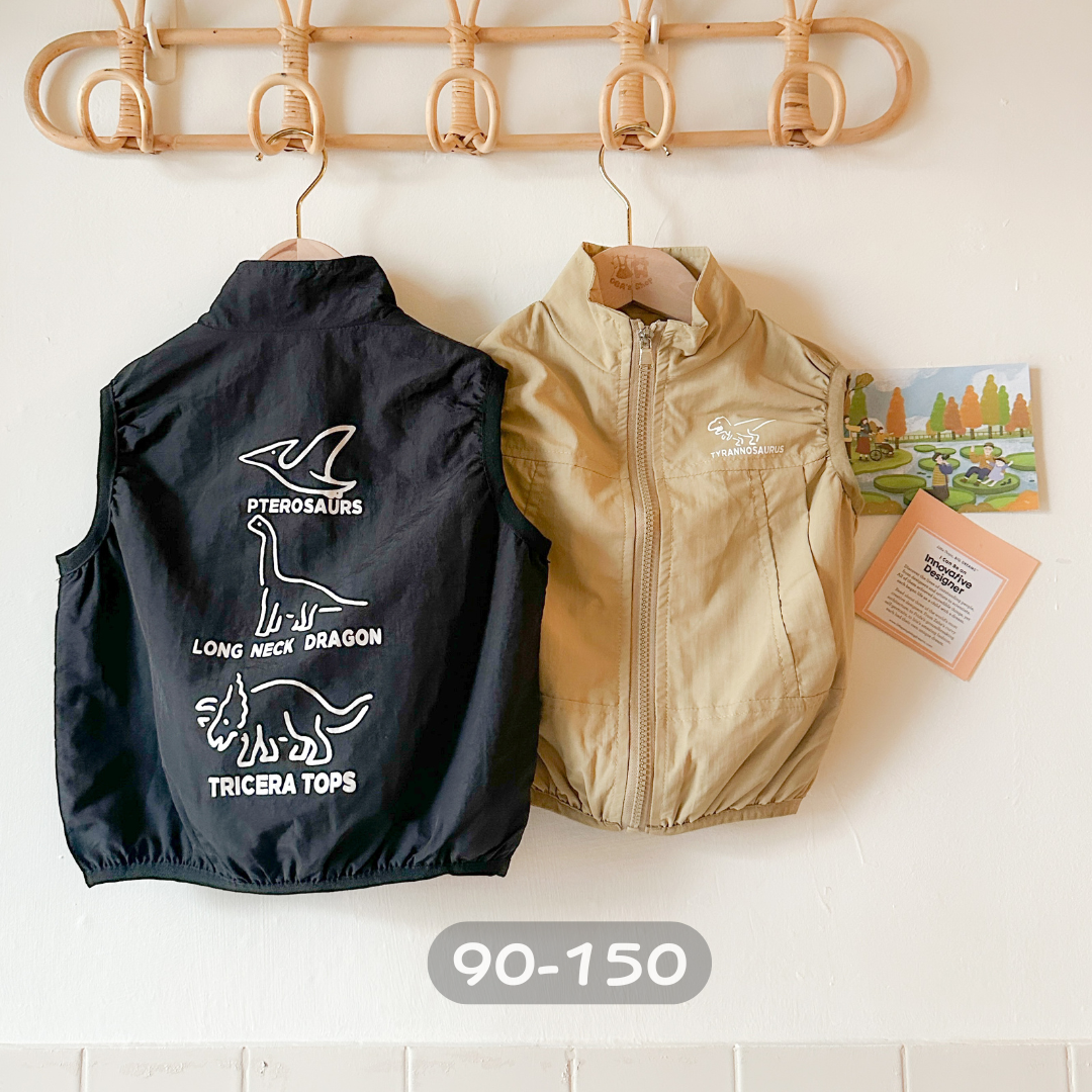 【限量】立領恐龍防風背心
