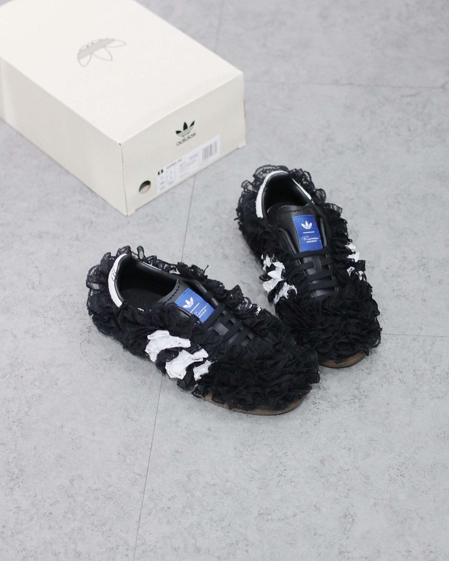 ADIDAS Samba OG x Caroline Hu CLOT Blue Lace Upper BLACK  JS2778