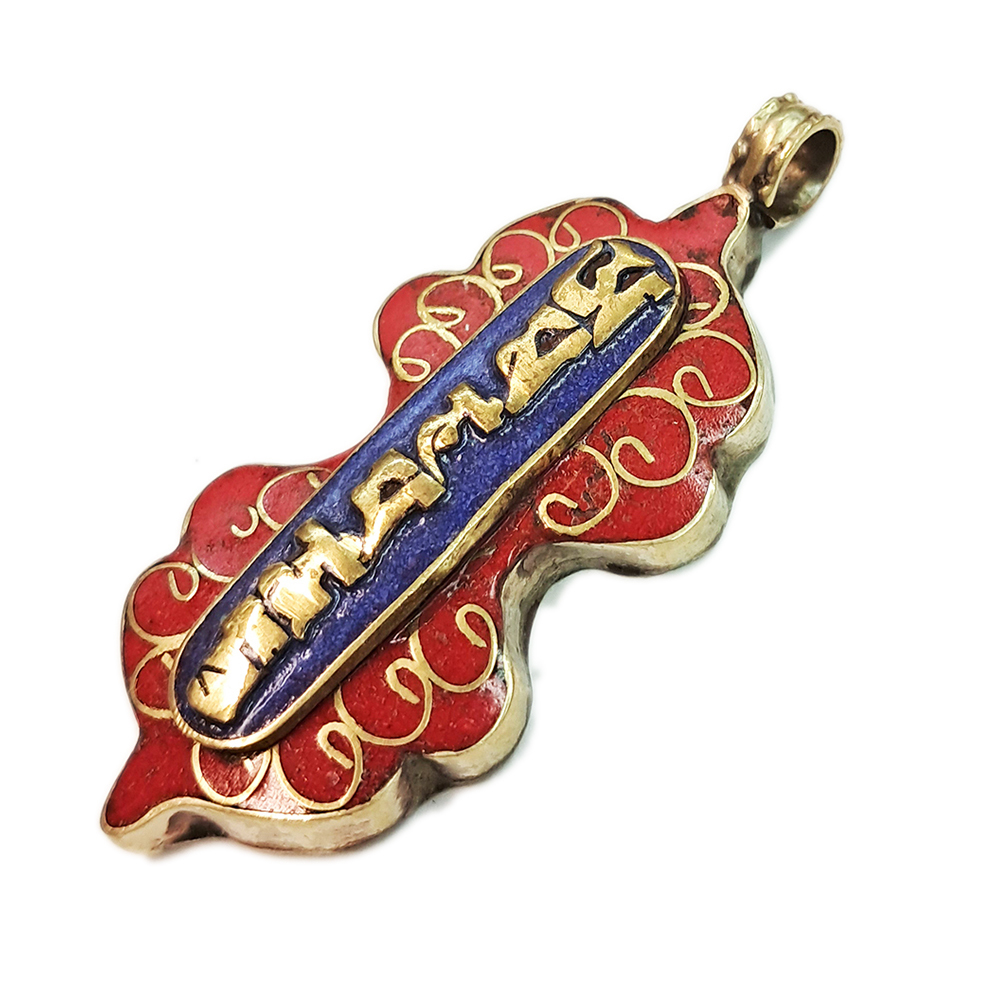 六字咒金剛杵藏式寶石墜飾【十方】142153