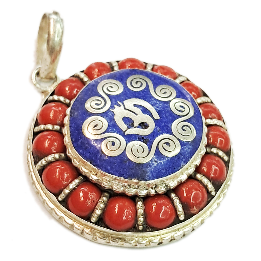 嗡藏式寶石項鍊3.1*1公分【十方】142159