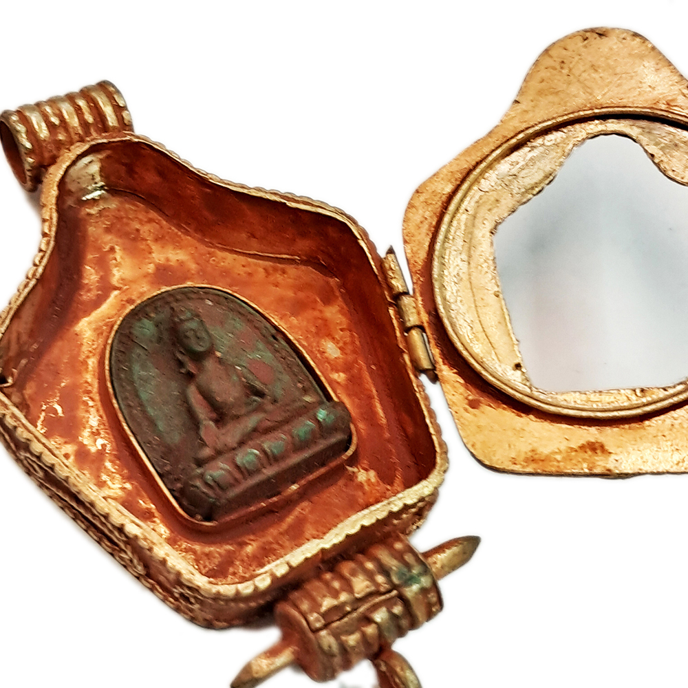 釋佛{銅鎏金}嘎嗚舍利盒【十方】130238