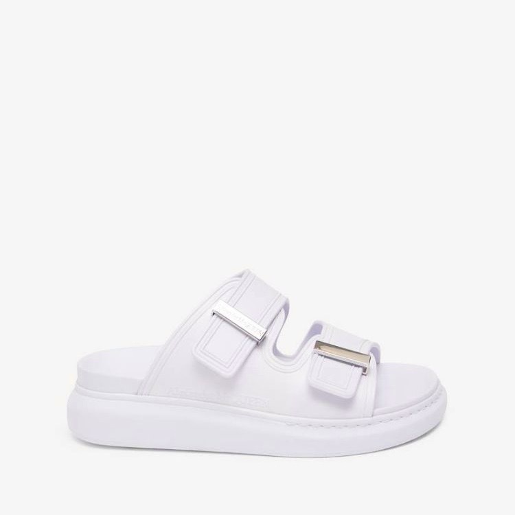 Alexander McQueen rubber sandals white