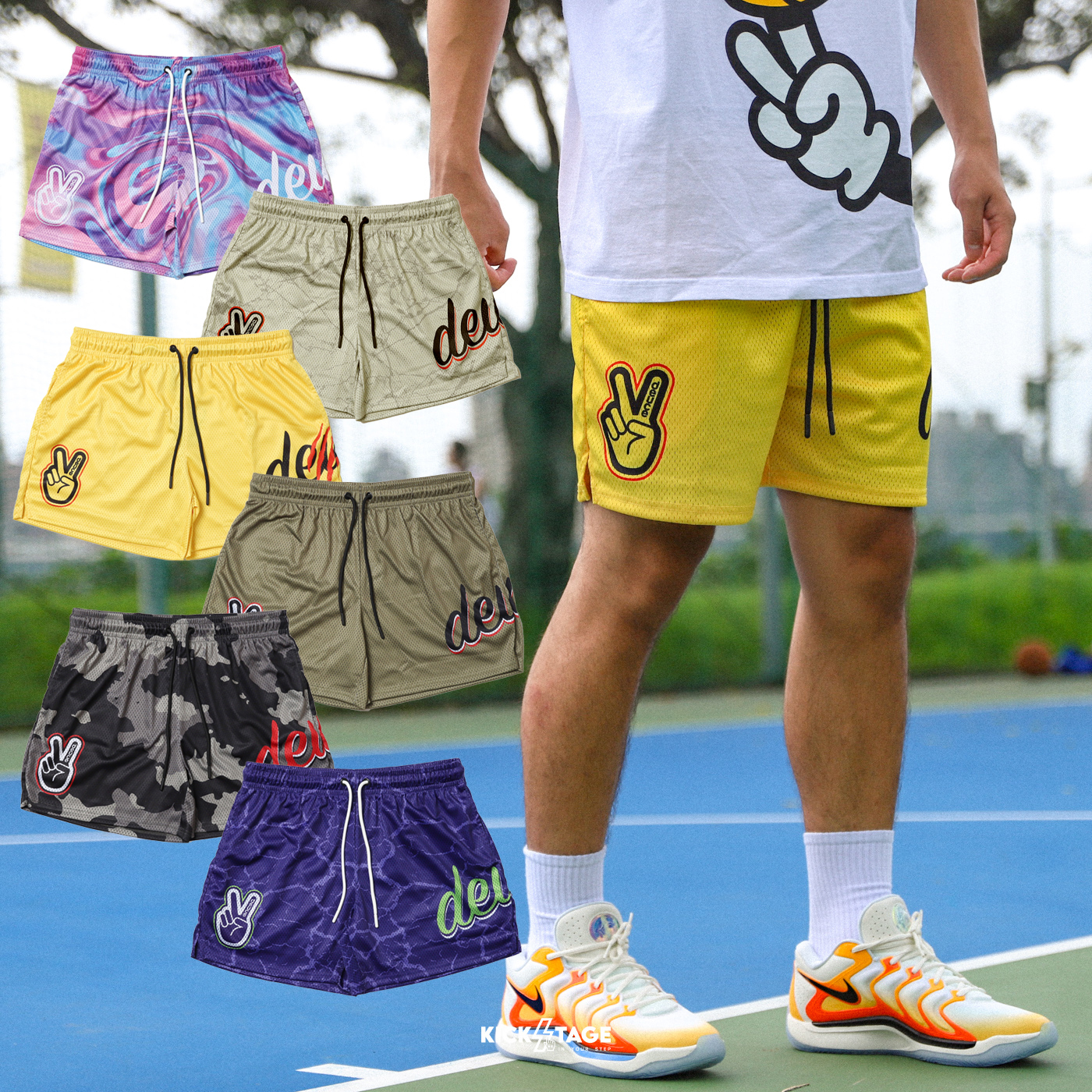 [售出無退換] 男女款 Deuce Brand Mesh Shorts 六色 LOGO 網眼 抽繩 籃球褲 短褲【DE014】ABshorts