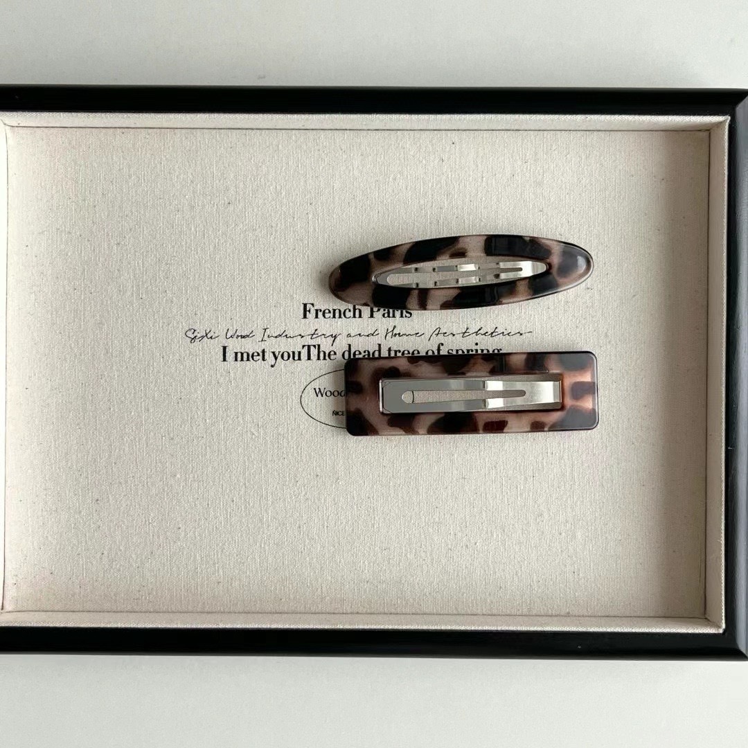 A款豹紋髮夾set  (一組有兩個)