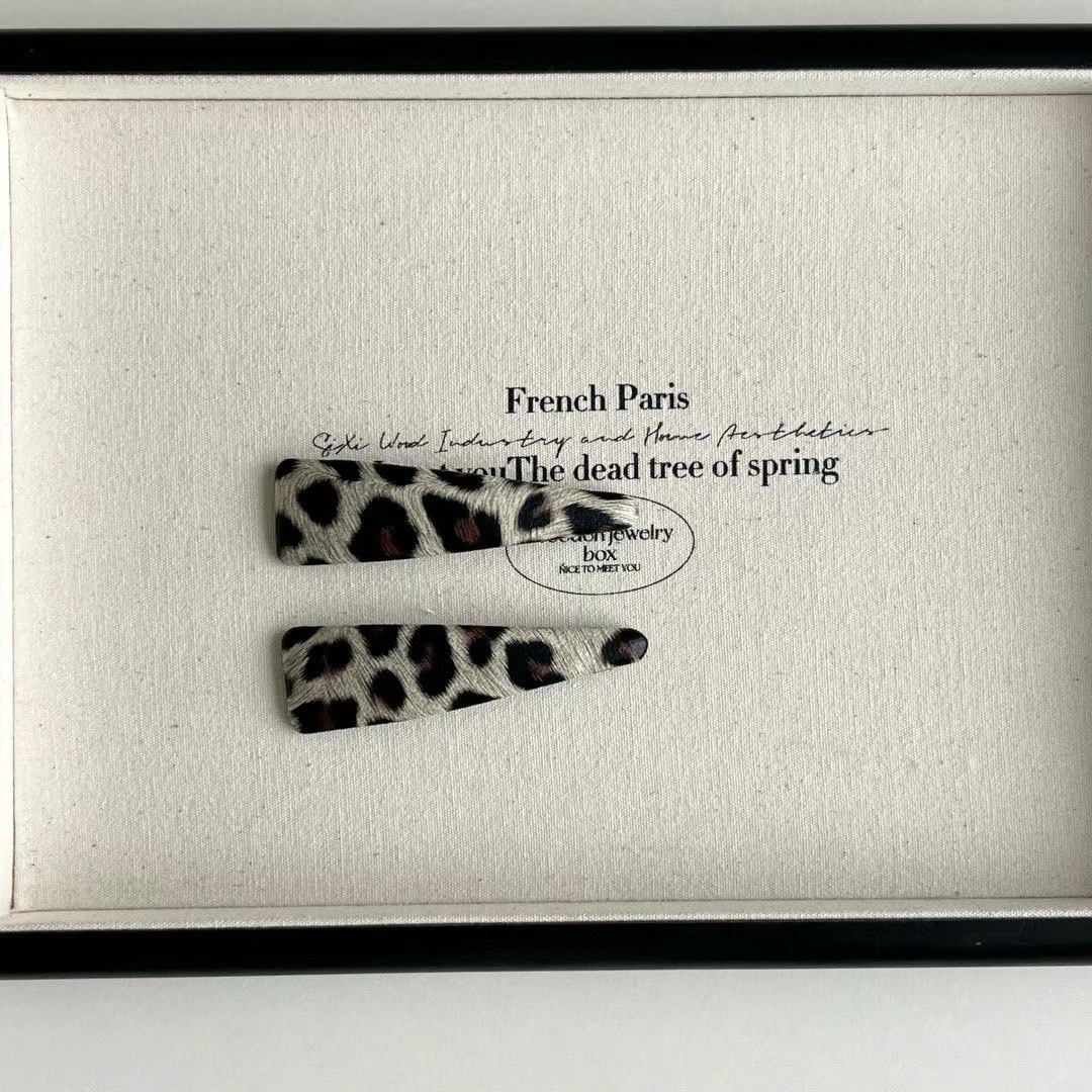 B款-豹紋髮夾set  (一組有兩個)