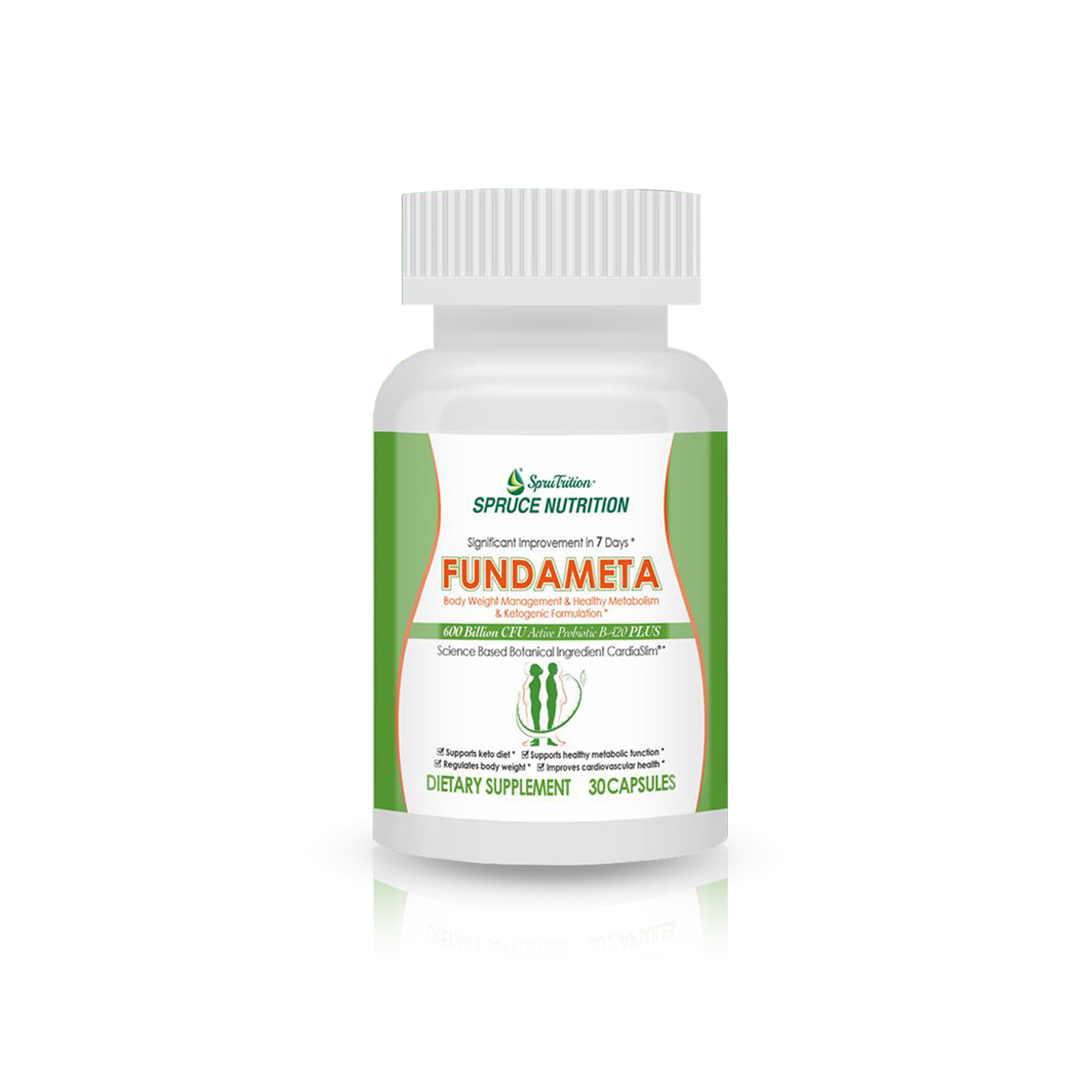 【 Spruce Nutrition 】CardiaSlim® 生酮素專利黃金配方｜有助生酮飲食｜減肥神器｜✓ 支援生酮飲食 ✓ 促進健康的代謝功能 ✓ 調節體重 ✓ 或有助改善心血管健康｜FUNDAMETA｜30 粒裝（美國原裝行貨）美國雲杉SPRUCE
