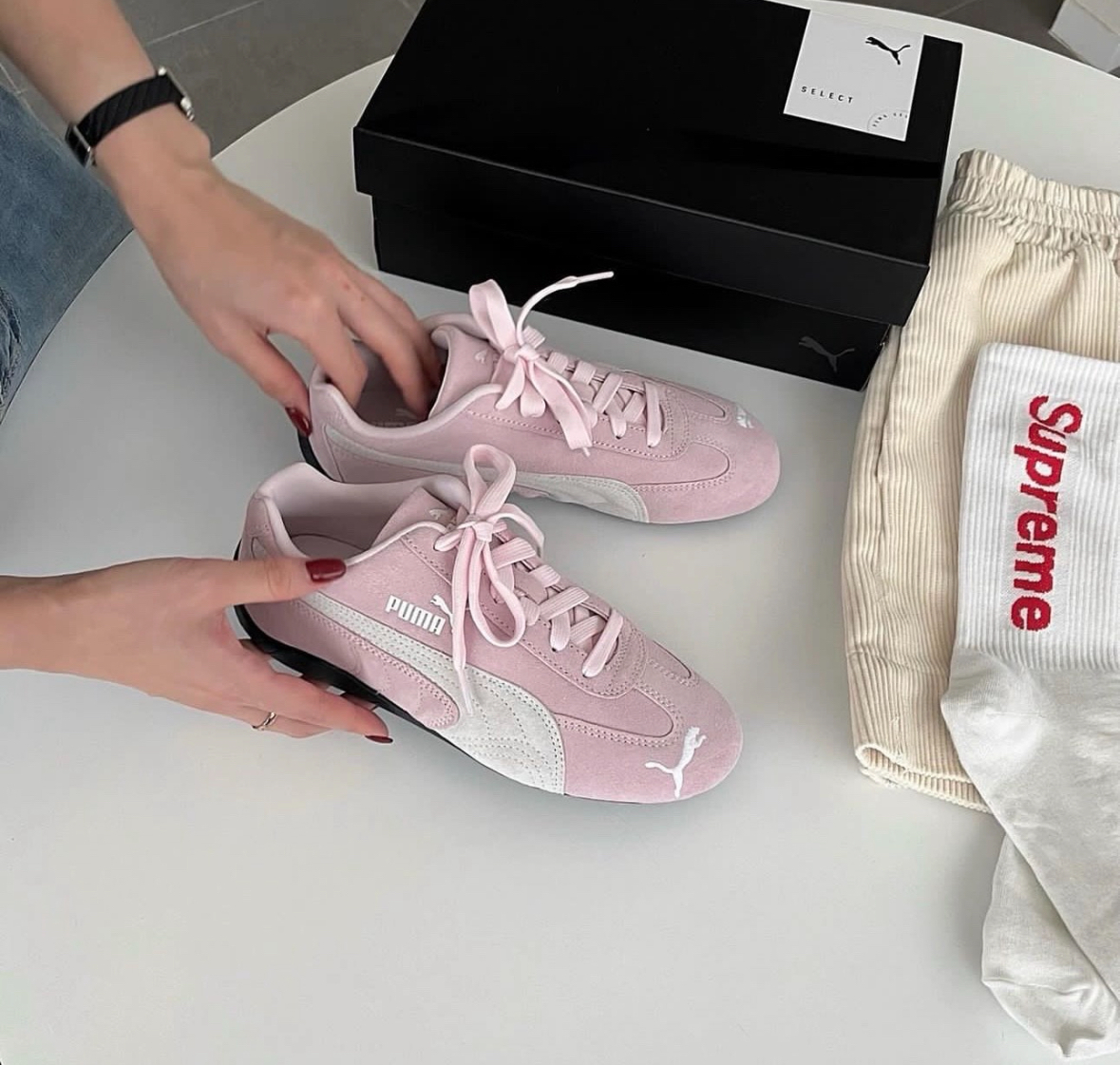 PUMA Speedcat OG 淺粉色 白粉色 麂皮 復古  賽車鞋 398846-04/預購