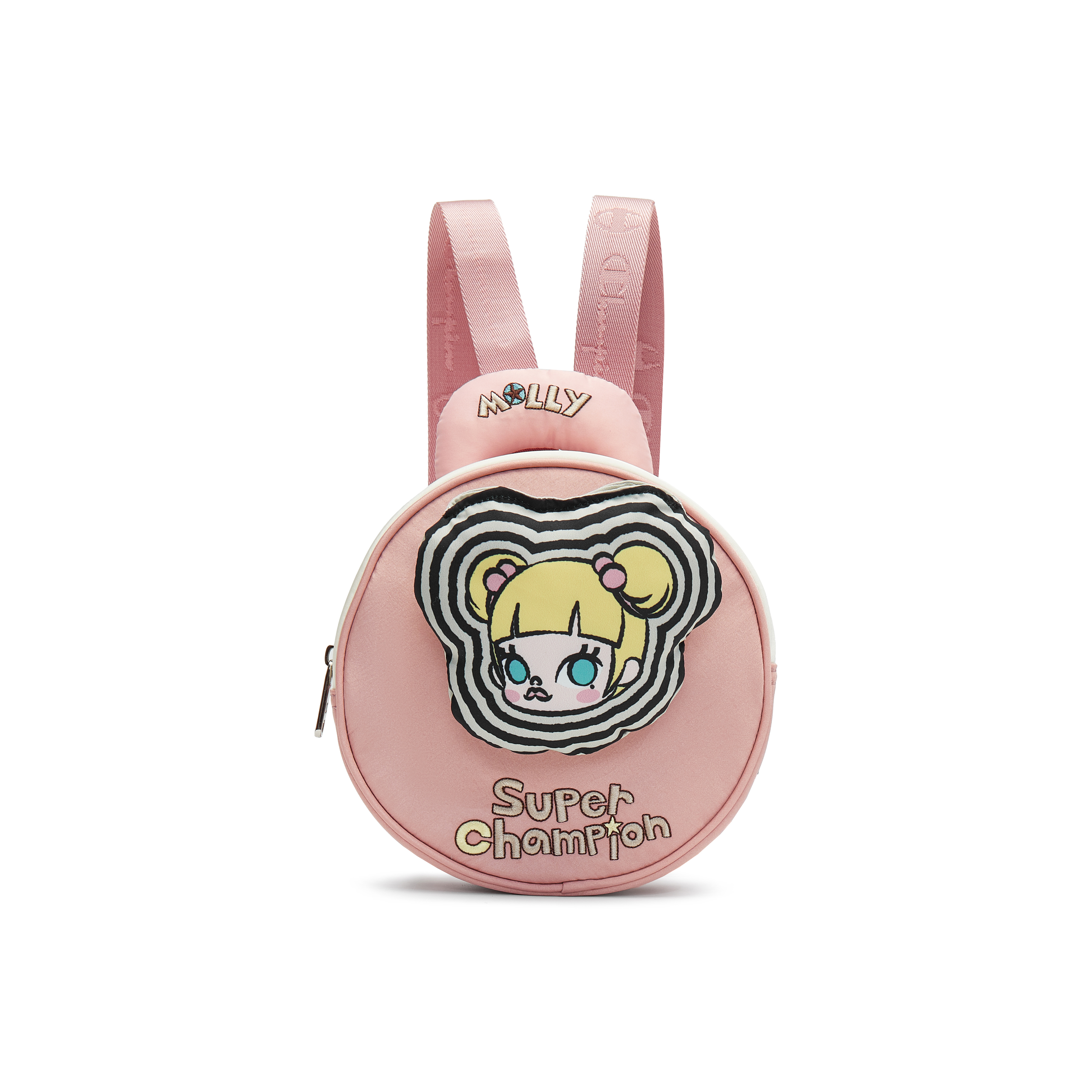 中性-Champion x POP MART MOLLY 瞬間超能力 小圓後背包-粉色（U4DACPU71K2）