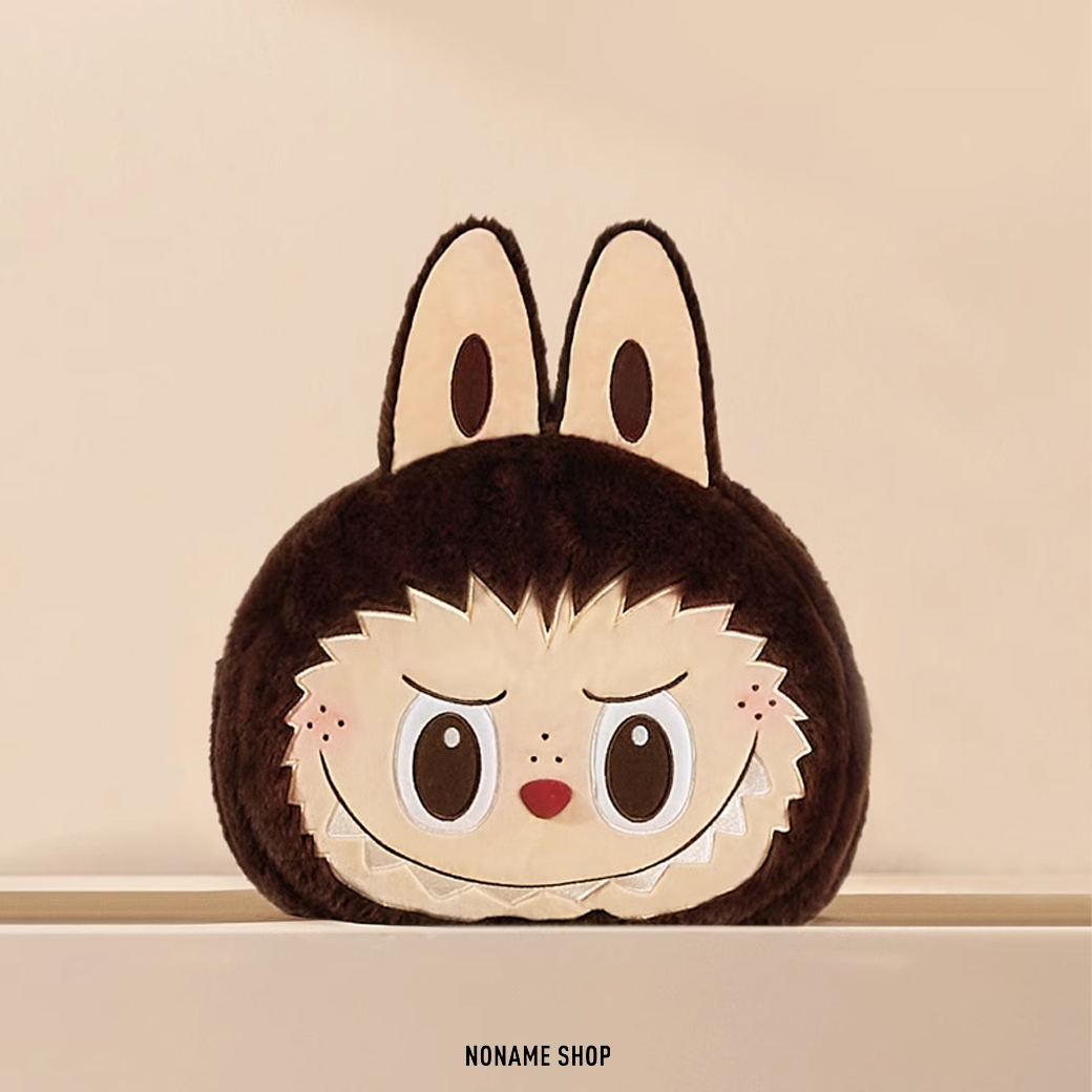 POP MART 泡泡瑪特 包包 經典 系列 LABUBU 大頭 雙肩包 毛絨包 棕色