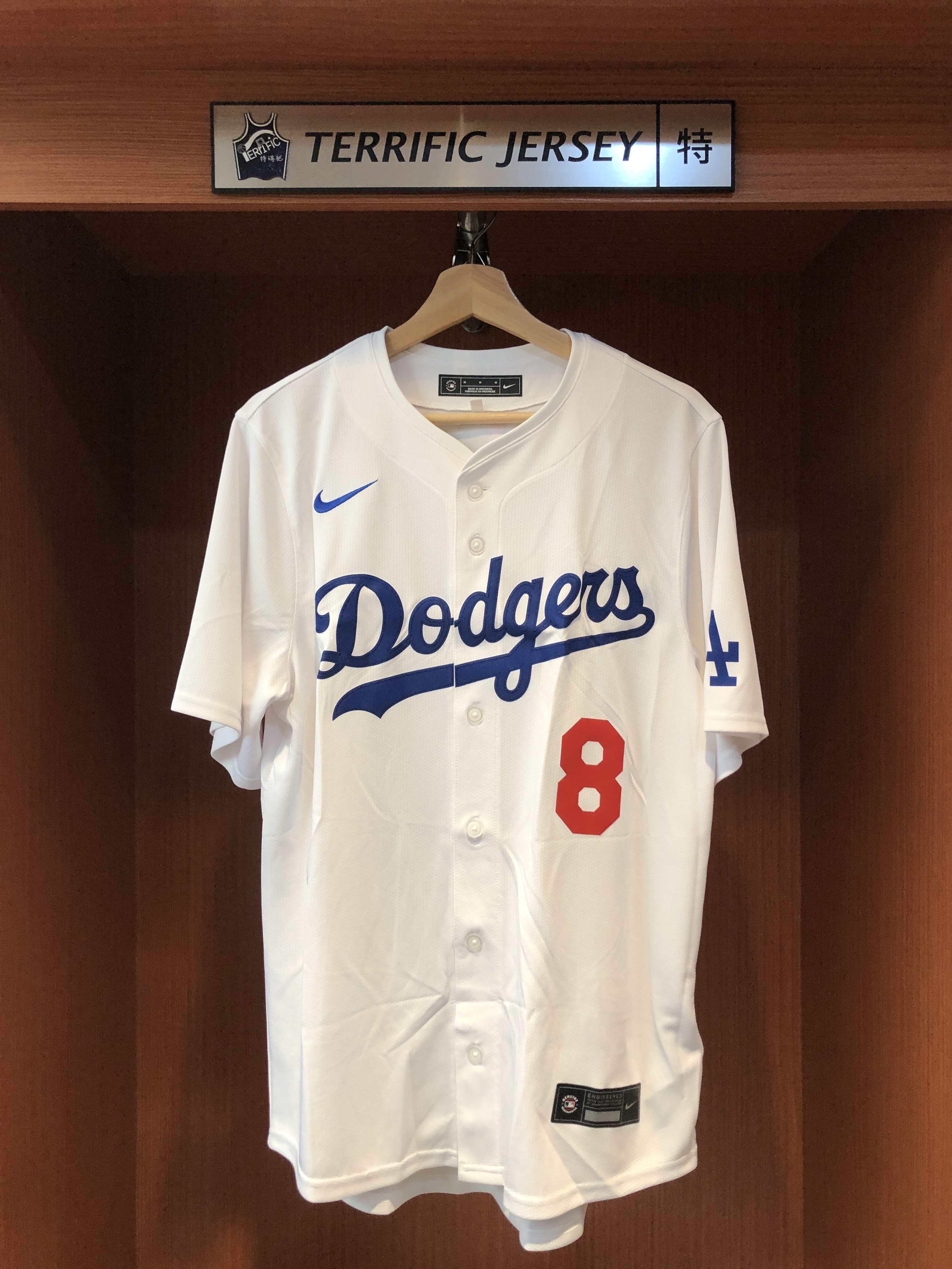 MLB球衣 Kobe Bryant 洛杉磯道奇白 Nike Vapor Player Name Jersey 球迷版 熱轉印 全新