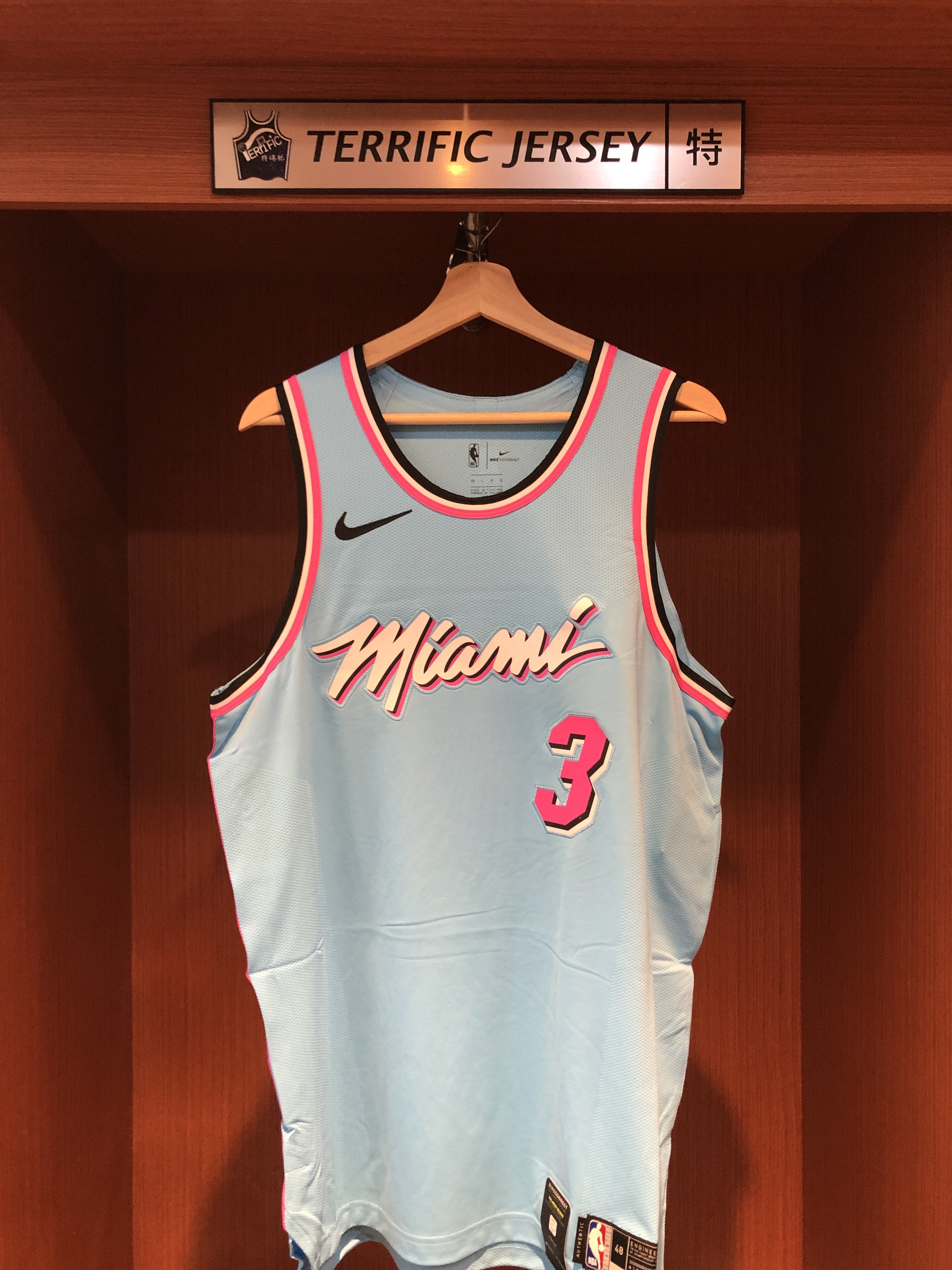 NBA球衣 Dwyane Wade 邁阿密熱火城市 藍南灣 City Nike Authentic 球員版 電繡 全新