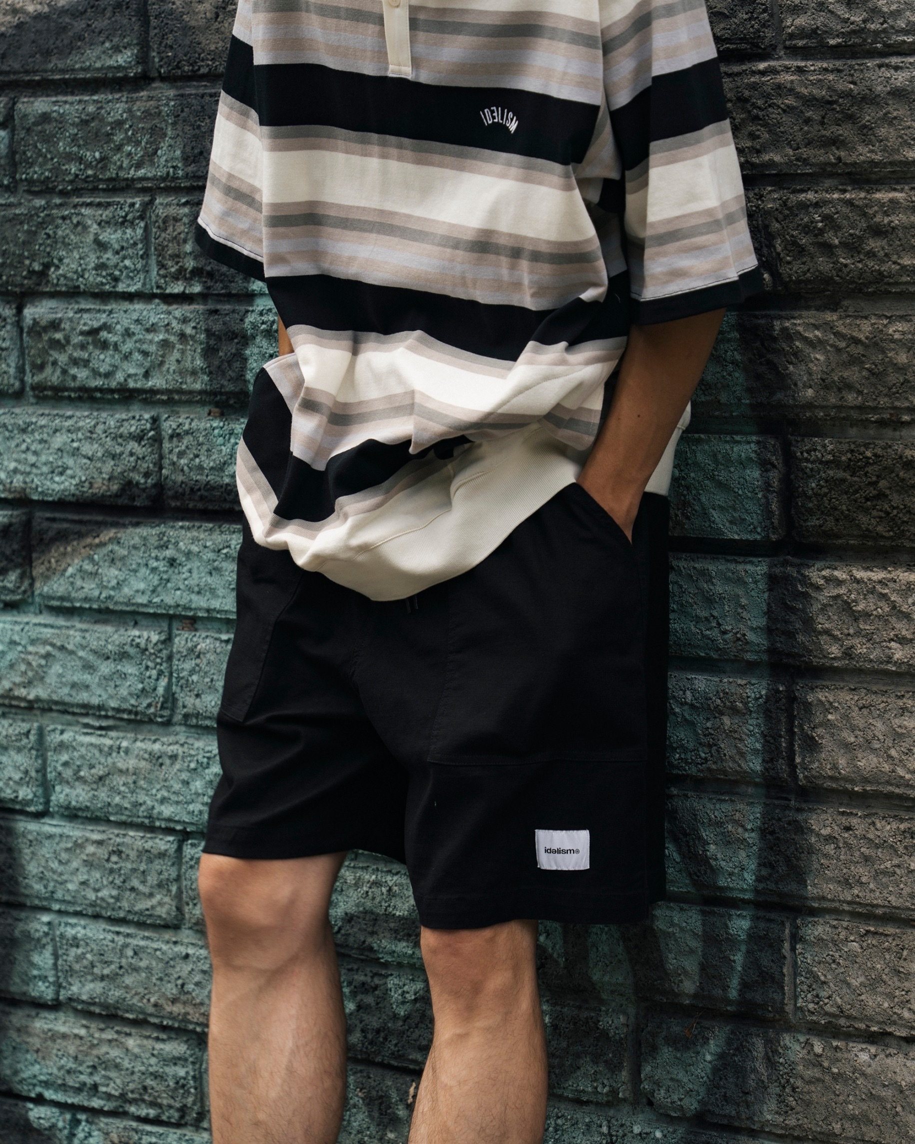 idealism linen Shorts 白色 軍綠 黑色 簡約 棉麻休閒褲【ID24015】