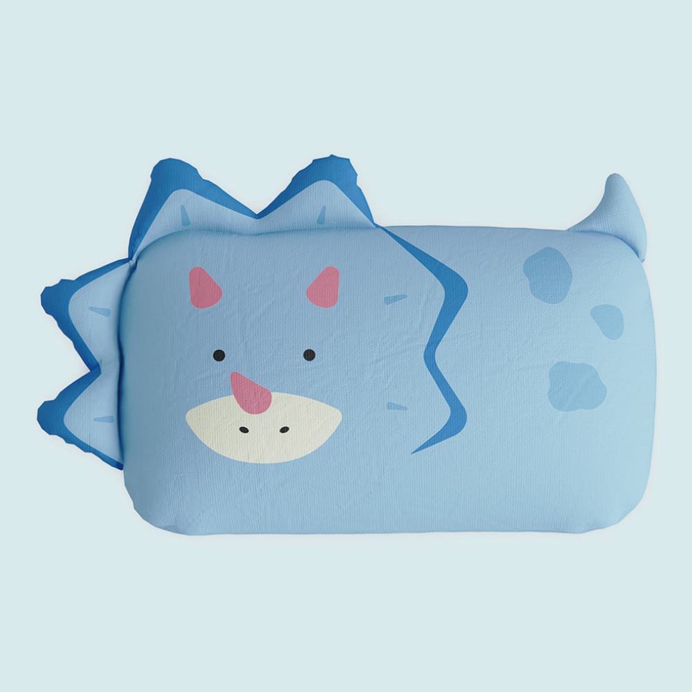 Milo&Gabby美國 動物好朋友超細纖維防蹣抗菌mini枕心+枕套組｜TI TI三角龍