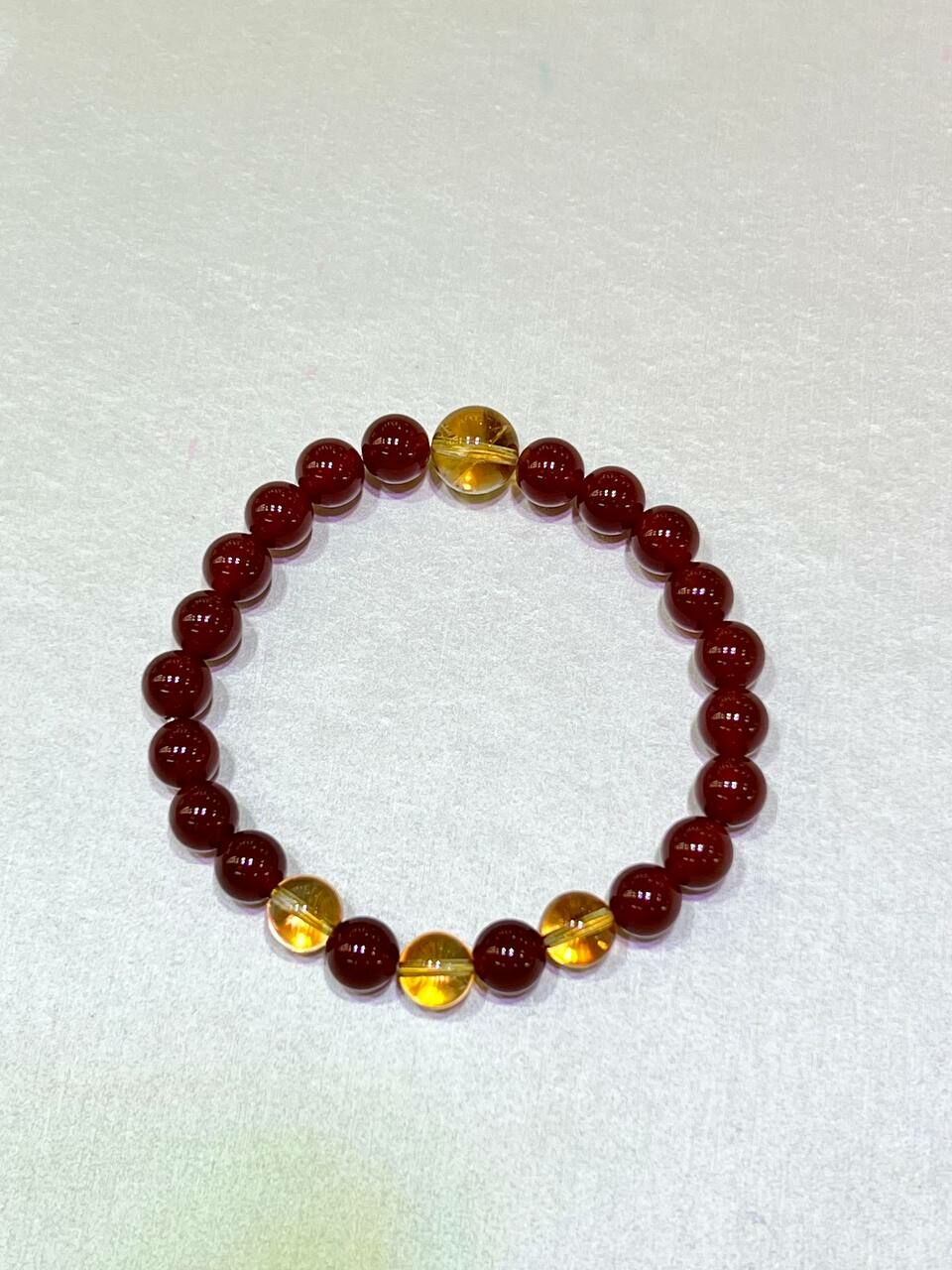 [S] GEMZ & CO ZBA RED AGATE/CITRINE 10MM/8MM BLT, Y182 (Y182)