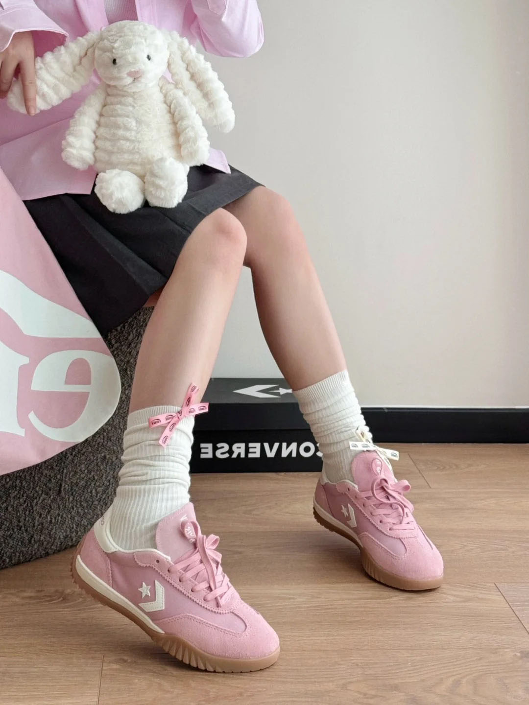 CONVERSE RUN STAR TRAINER 德訓鞋 復古 流星鞋 奶油粉 蜜桃粉 淡粉 男女鞋 A13362C / 預購