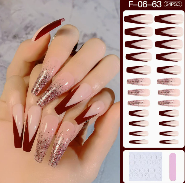 熱推美甲  穿戴甲片F系列F-06#（24片裝）