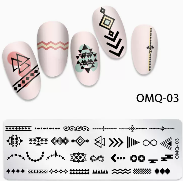 Popular nail art printing template OMQ-03