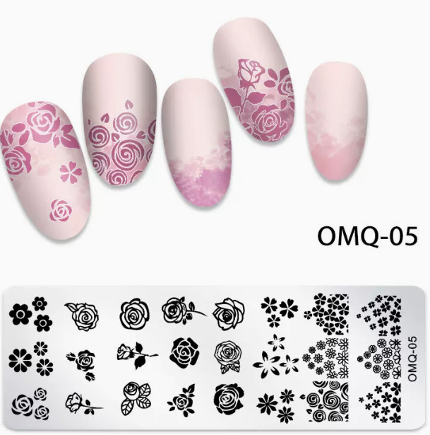 Popular nail art printing template OMQ-05