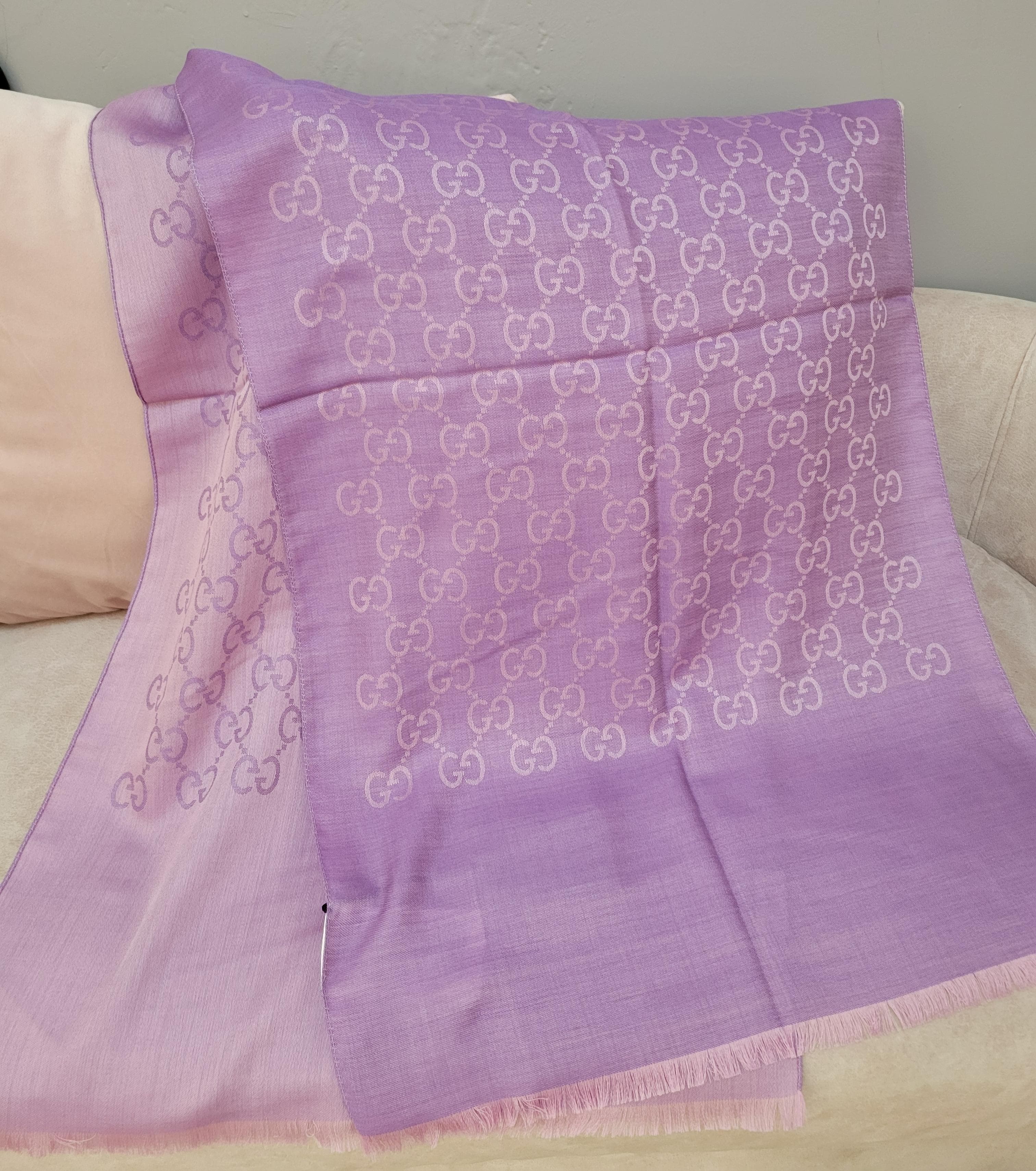 GUCCI SCARF 165904 45X180 purple
