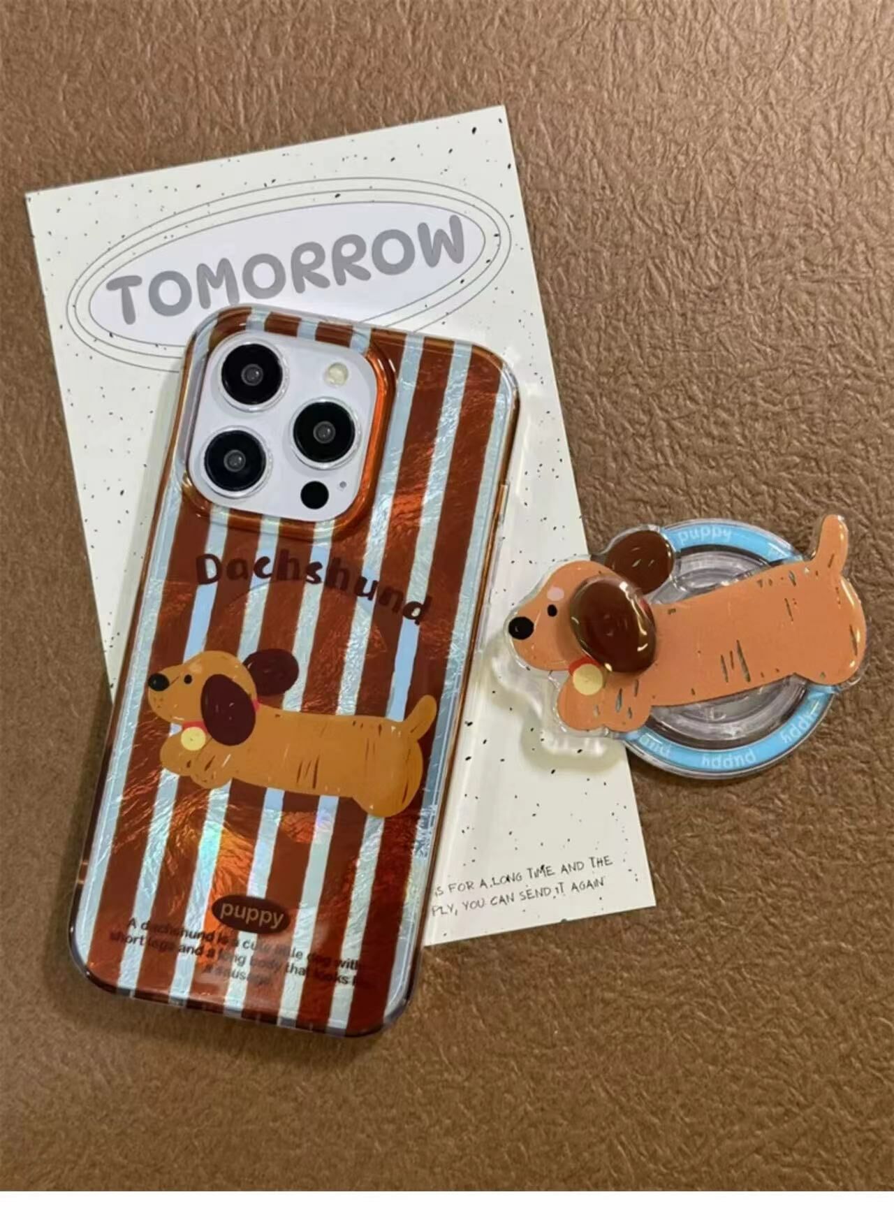 臘腸狗手機殼+磁吸支架