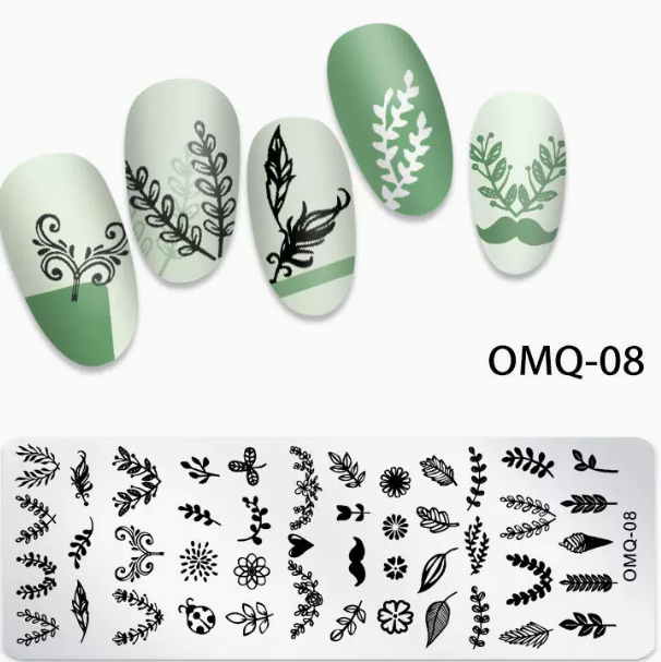 Popular nail art printing template OMQ-08