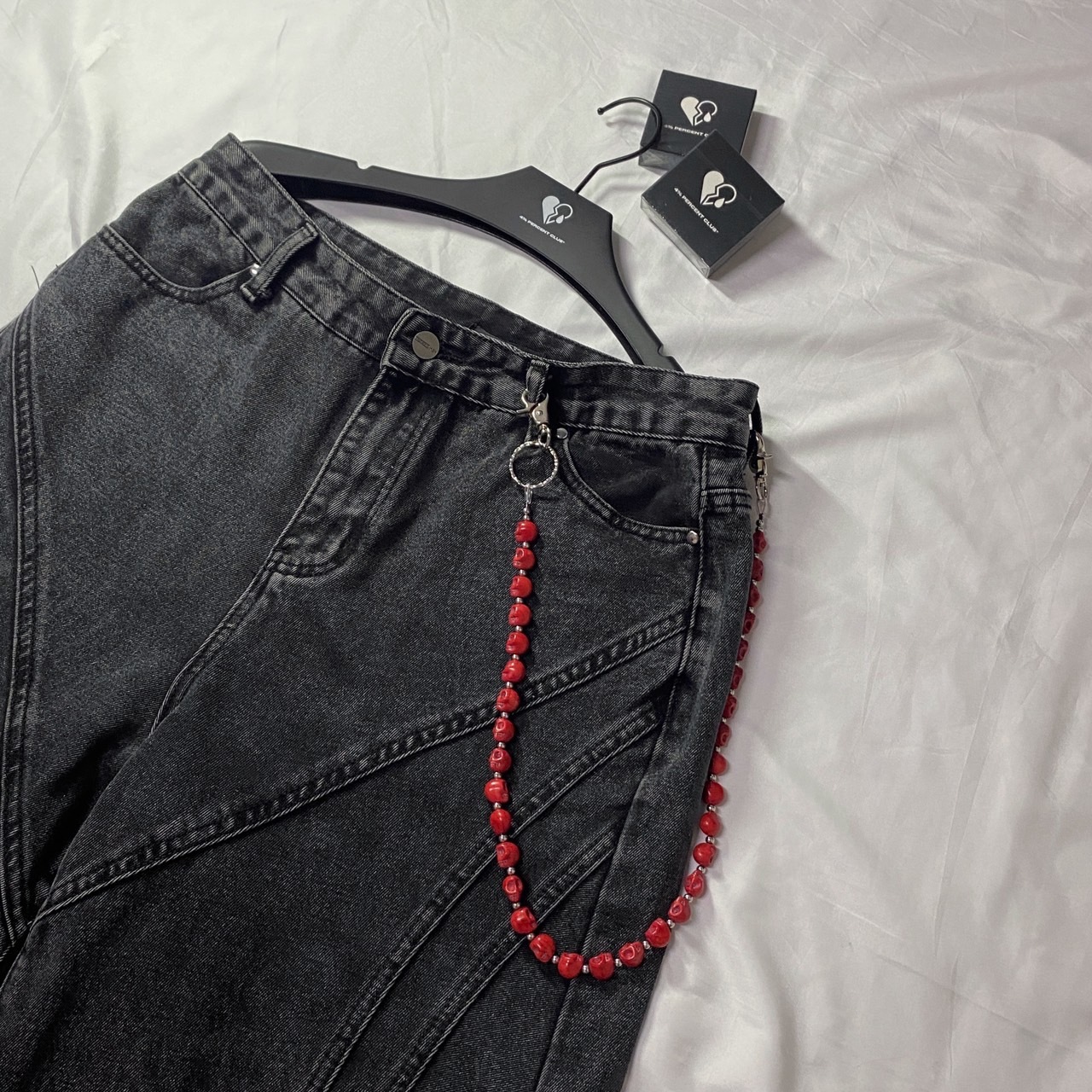 人造石骷髏造型褲鍊