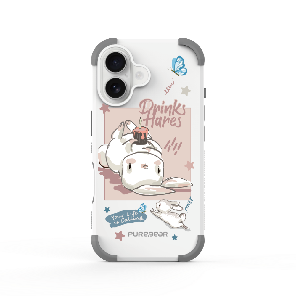 iPhone 坦克軍規防摔手機殼 / 粉粉兔 (可愛兔兔)