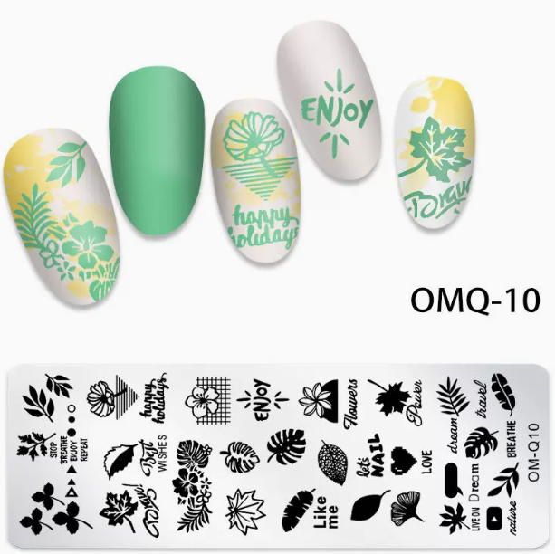Popular nail art printing template OMQ-10