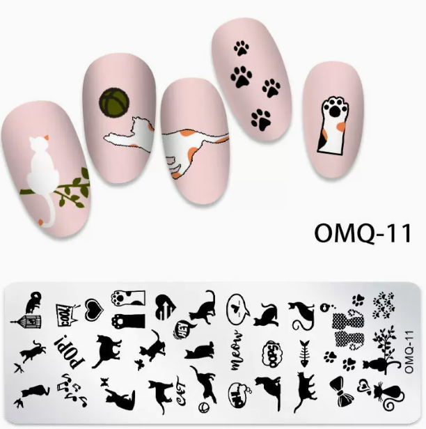 Popular nail art printing template OMQ-11