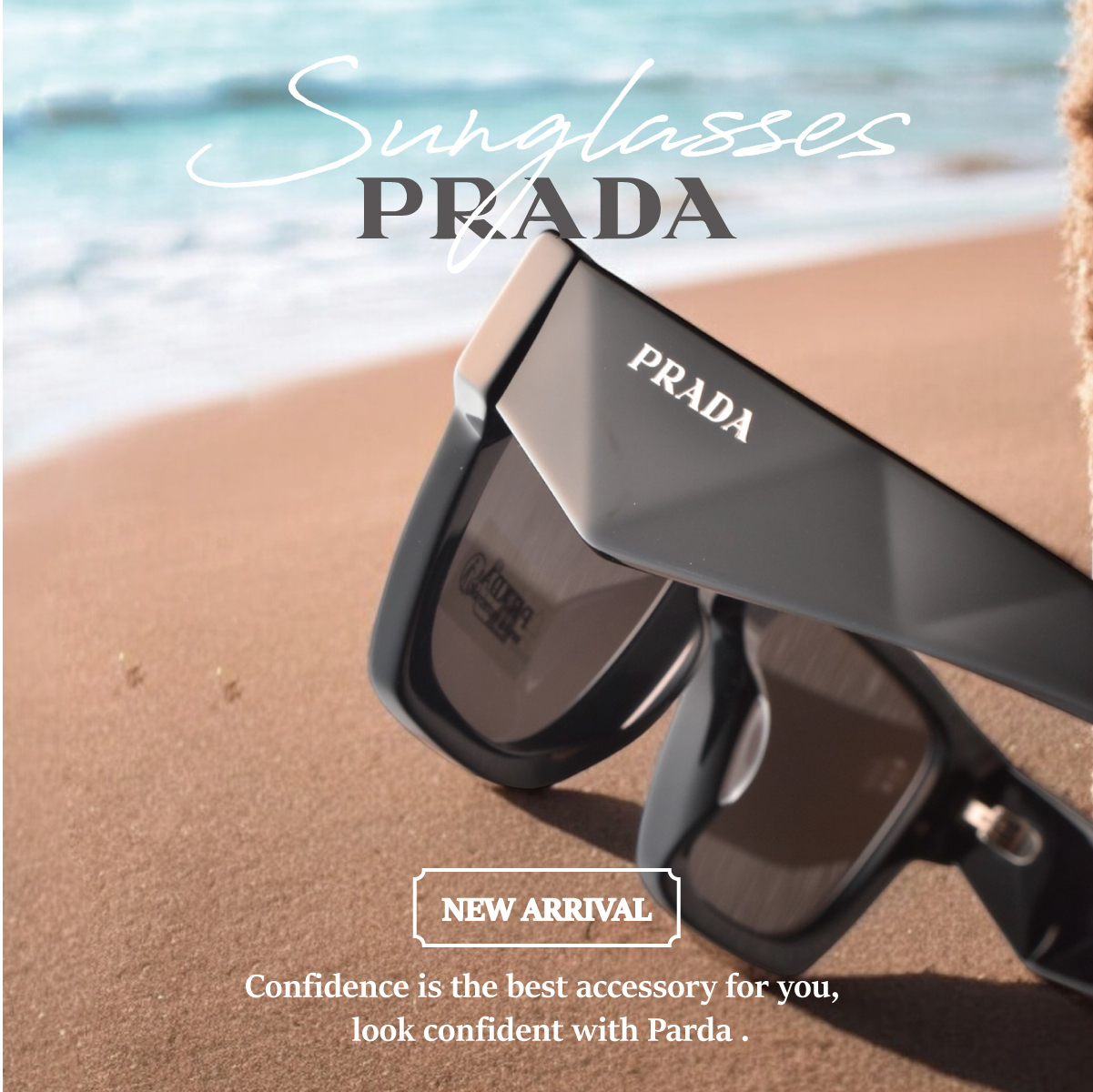 【PRADA】SPR A06-F 16K-08Z-54mm 方框太陽眼鏡 #周興哲配戴款