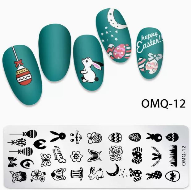 Popular nail art printing template OMQ-12