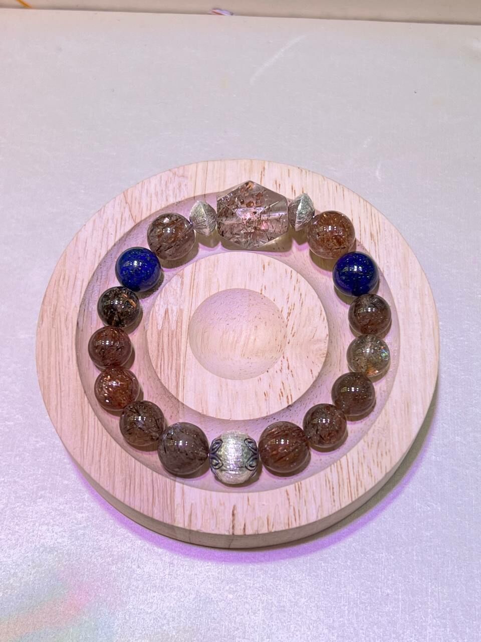 S] GEMZ & CO ZBA FREEFORM BLACK GOLD S7/LAPIS LAZULI 14MM