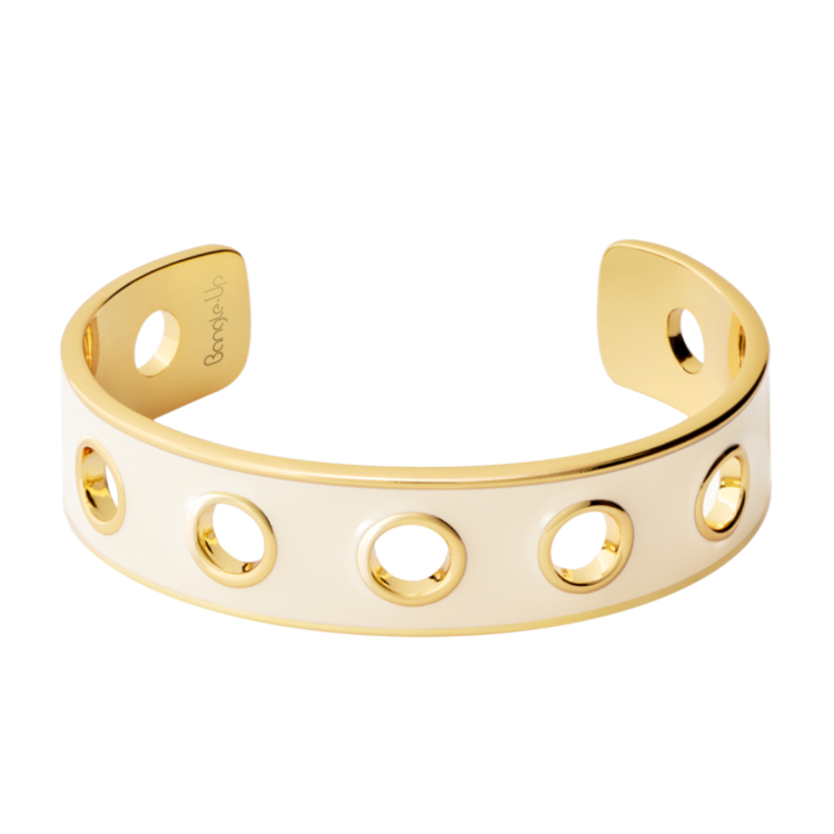 法國 Bangle Up EYELET 鏤空琺瑯鍍金手環