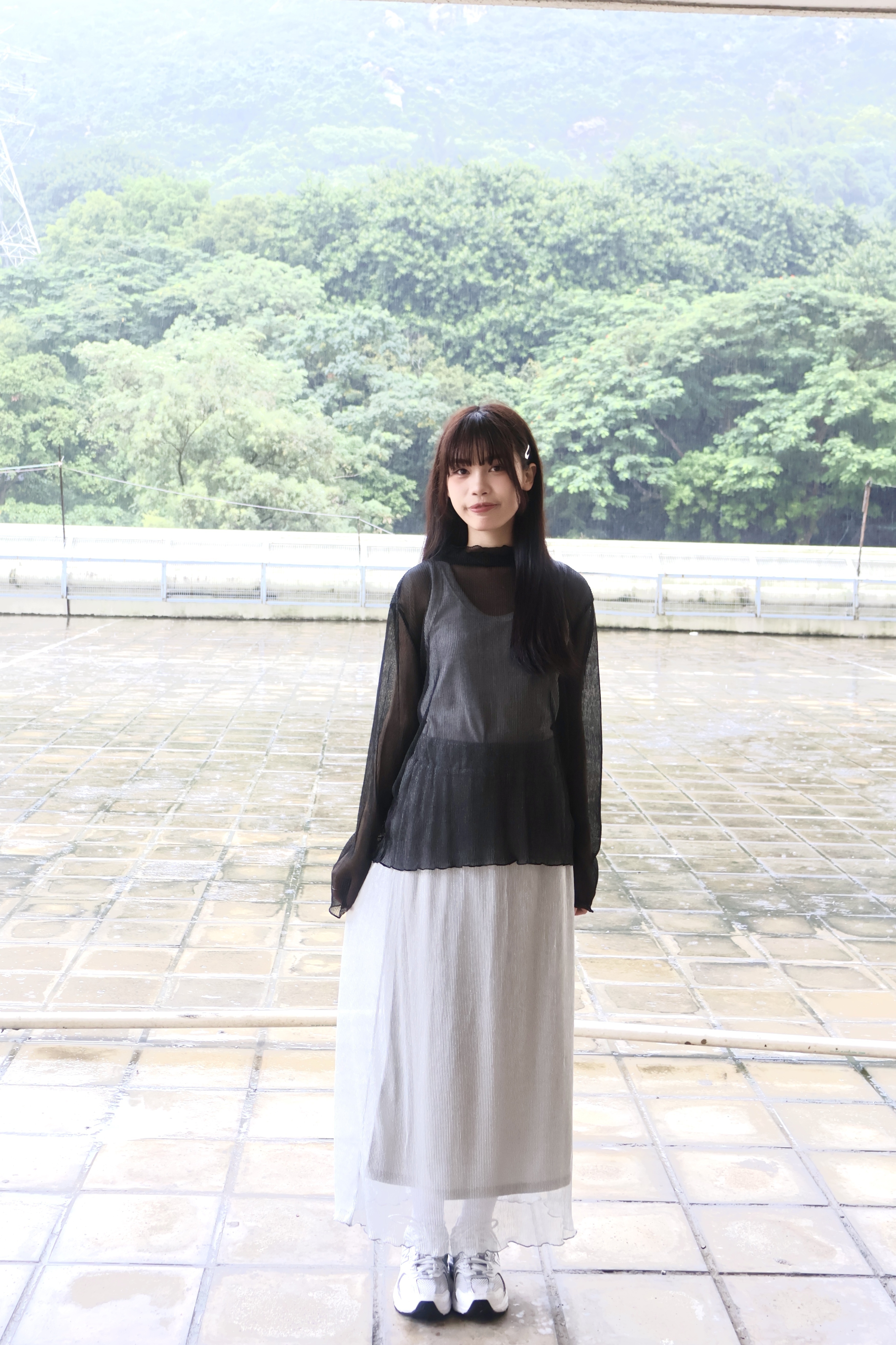 閃閃Ruffle領透透Top