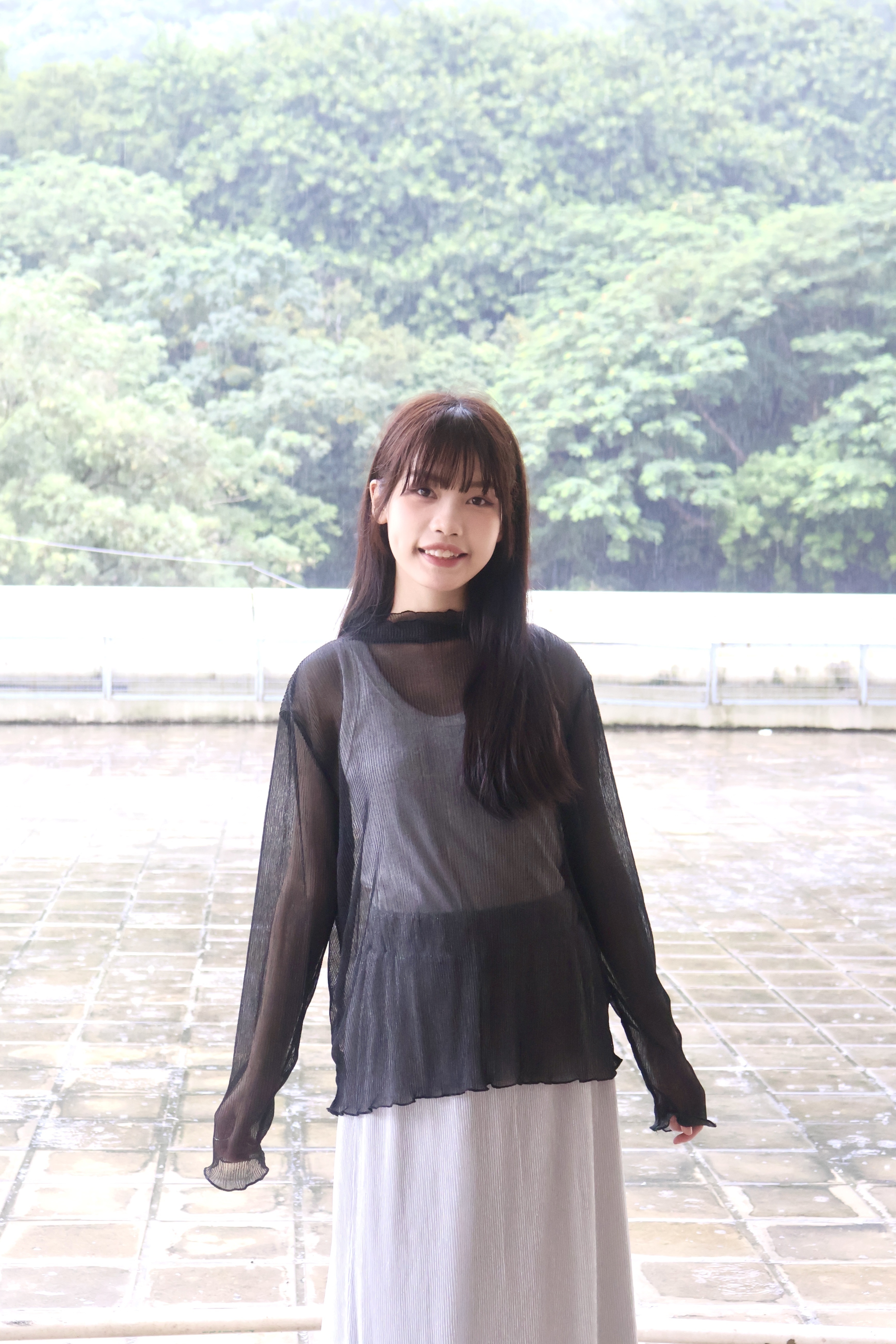 閃閃Ruffle領透透Top