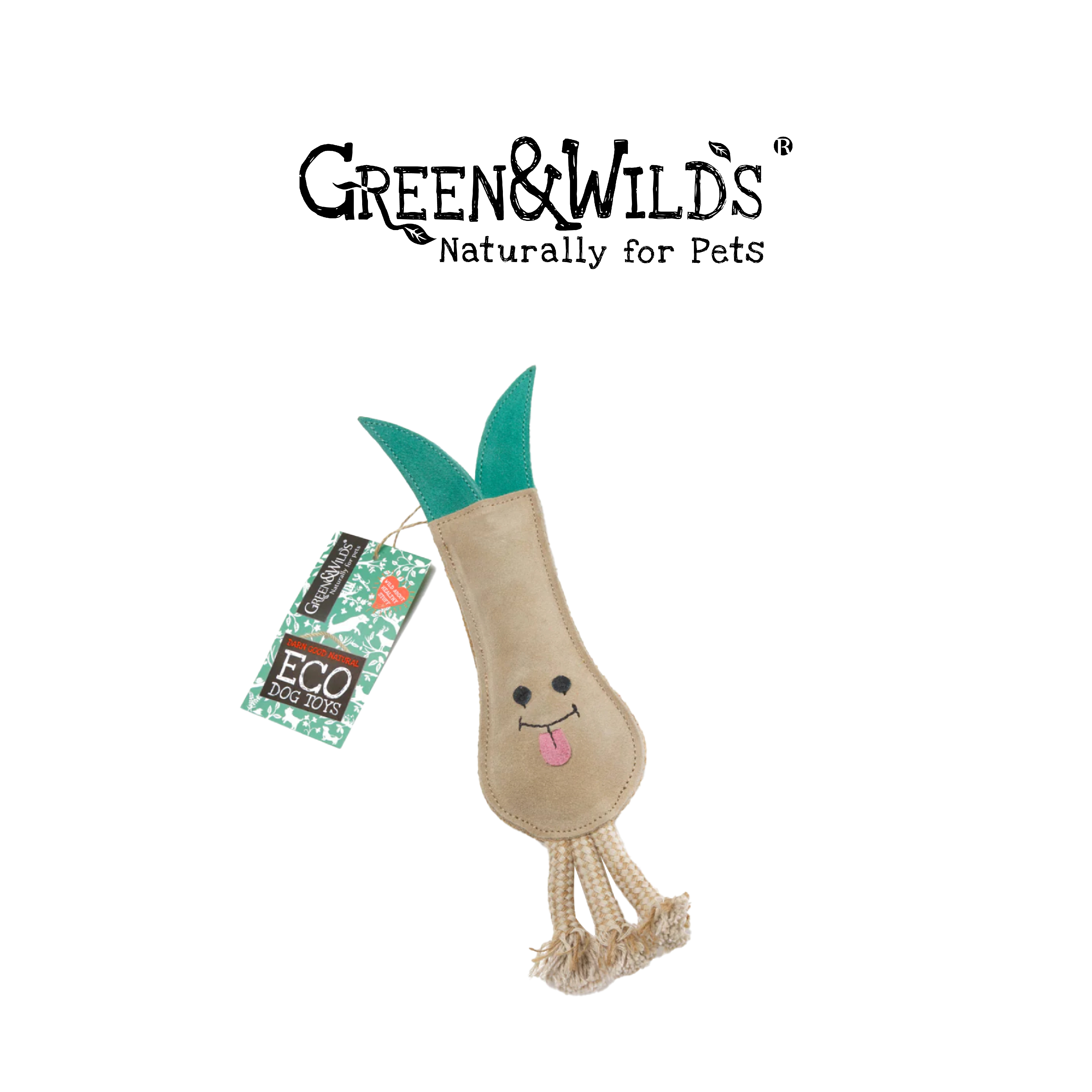 GREEN & WILDS- 天然黃麻製犬用啃咬玩具 - 韭菜