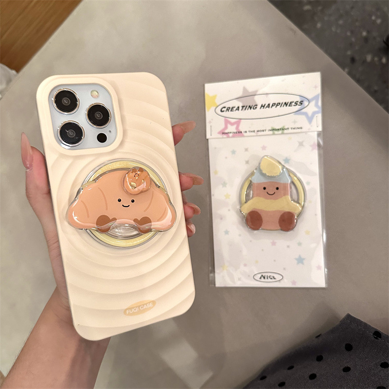 花生可頌手機殼+磁吸支架