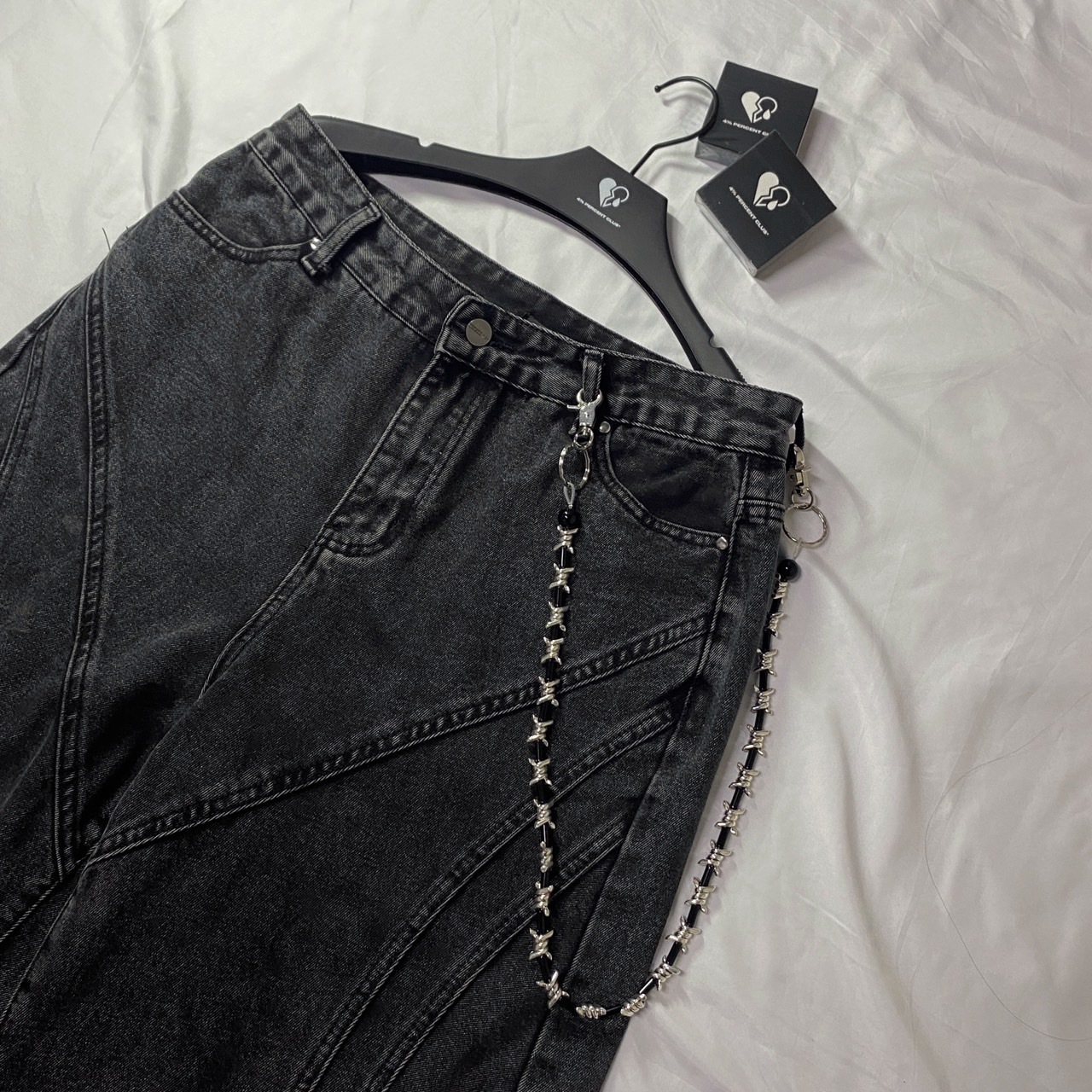 暗黑風荊棘造型褲鍊