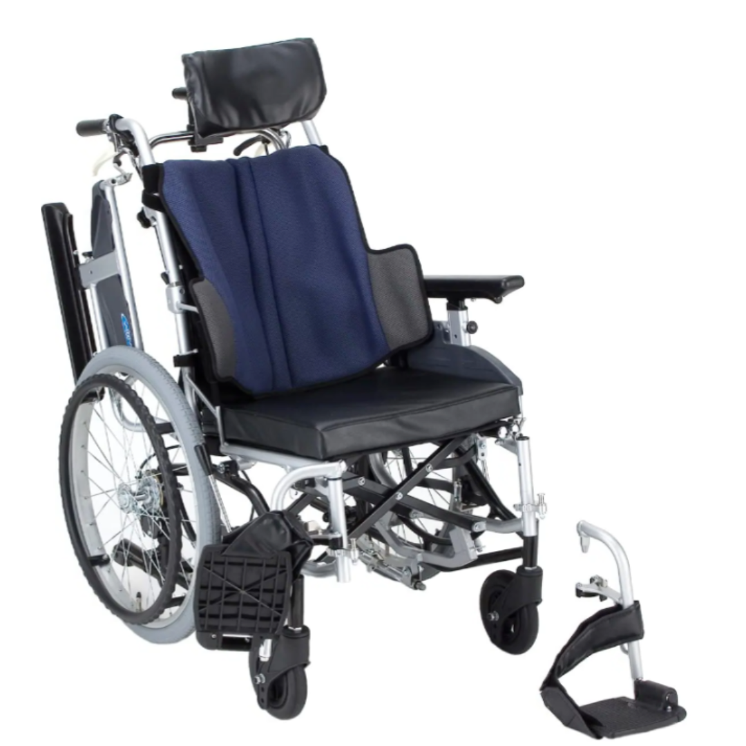 日本【Nissin】座王NA-F7高背後躺型輪椅(大輪)