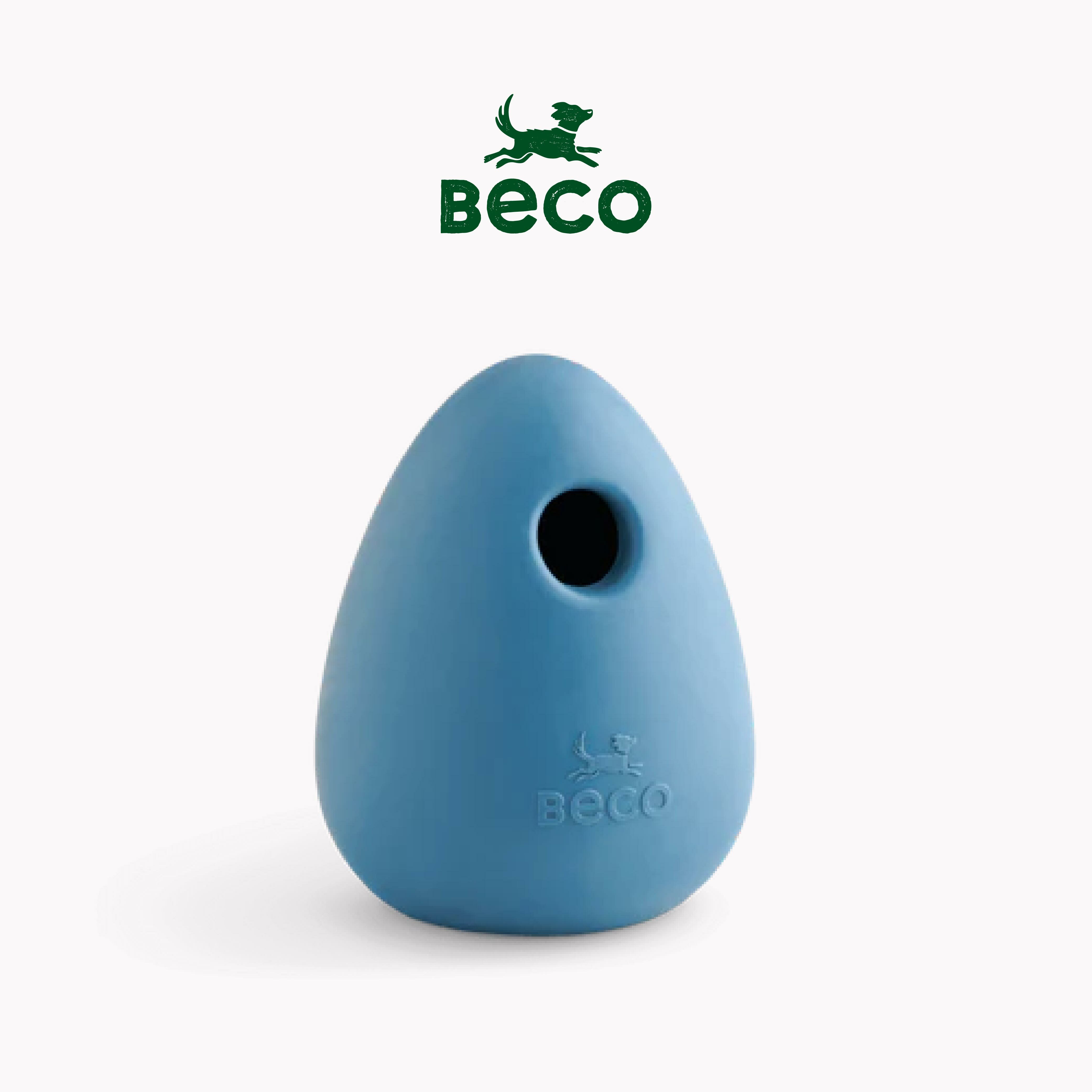Beco - 天然橡膠​​製​​犬用玩具 - 漏食玩具蛋(兩色)