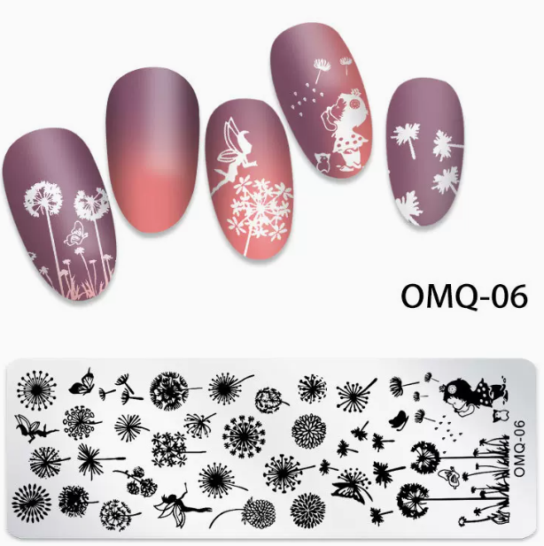 Popular nail art printing template OMQ-06