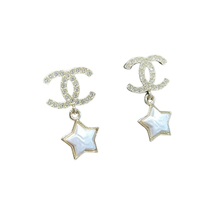 CHANEL 24C CC 星星 耳環