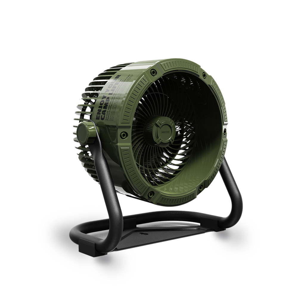 ADAMOUTDOOR｜無線充電式DC強力循環扇 軍綠色