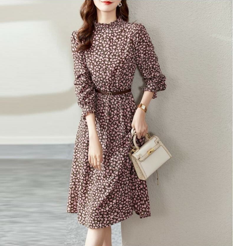 floral-retro-waist-dress