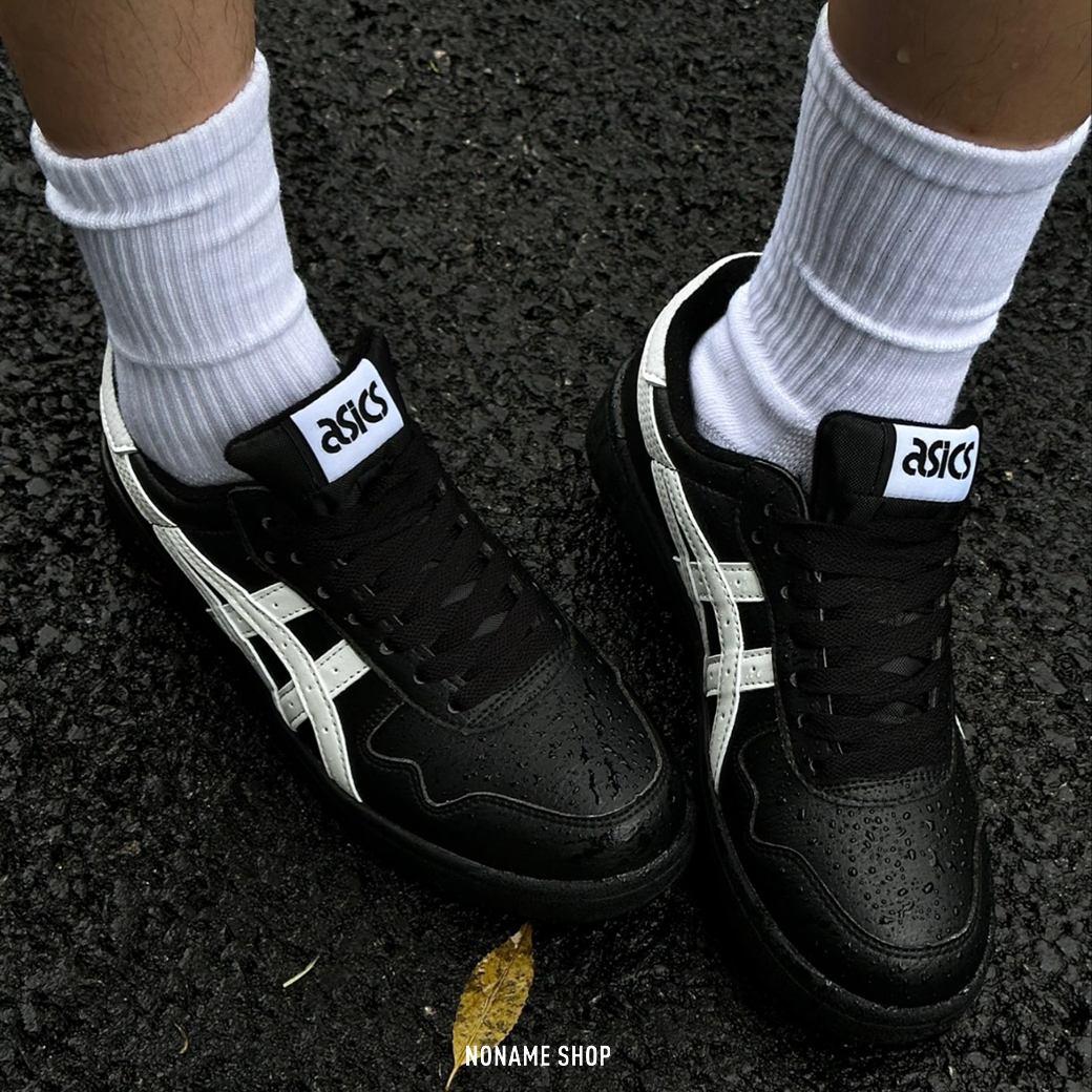ASICS JAPAN S BLACK / WHITE 皮革 透氣 休閒鞋 黑白 (男/女同款)