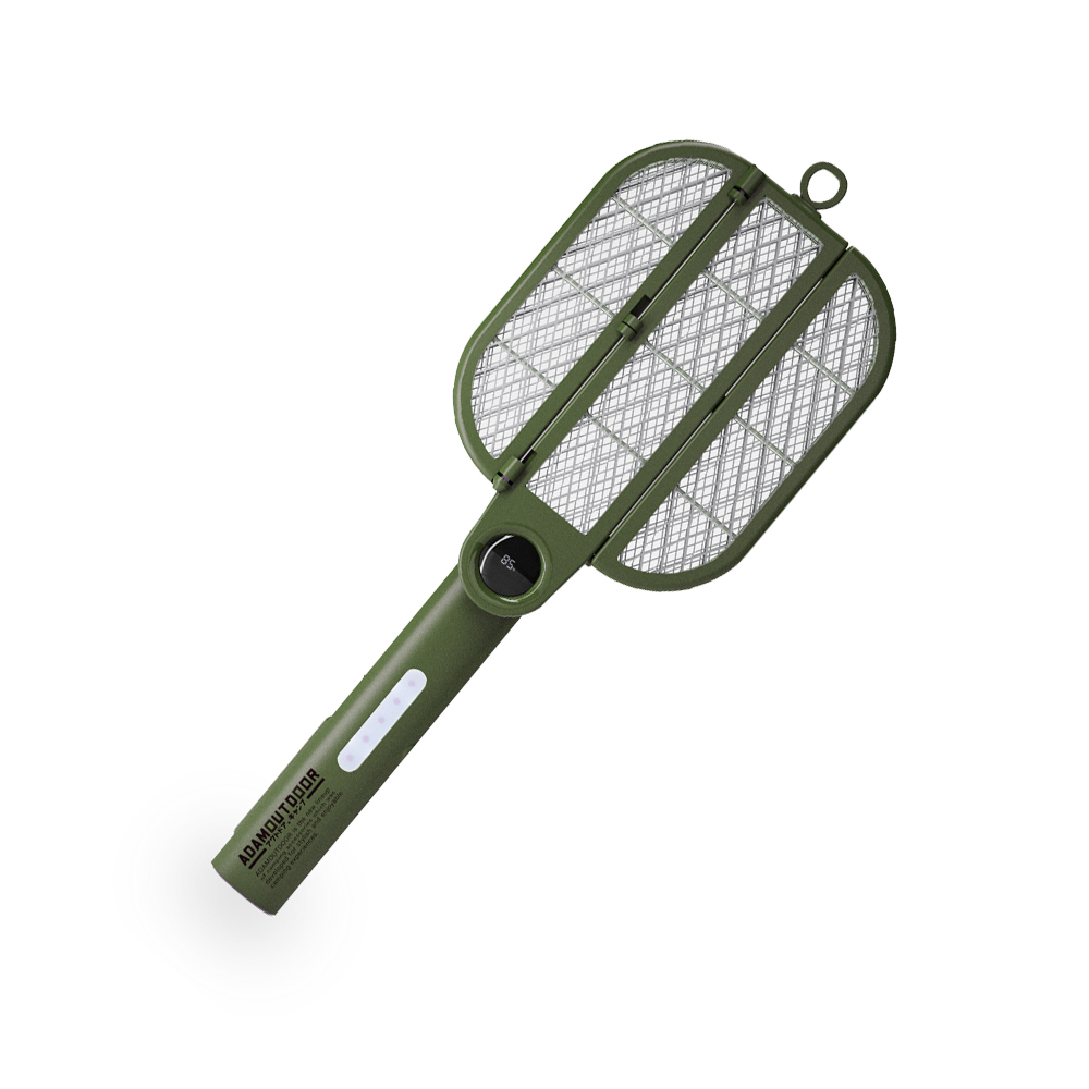 ADAMOUTDOOR｜摺疊電蚊拍二代 軍綠色
