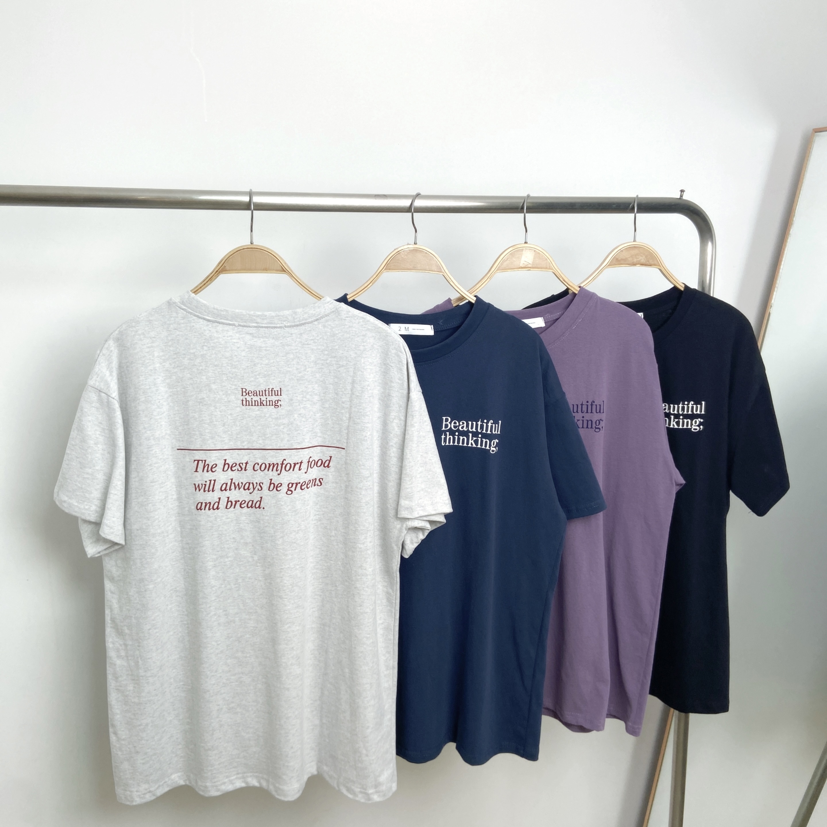 前後印字洗水棉大TEE (E18-E21)