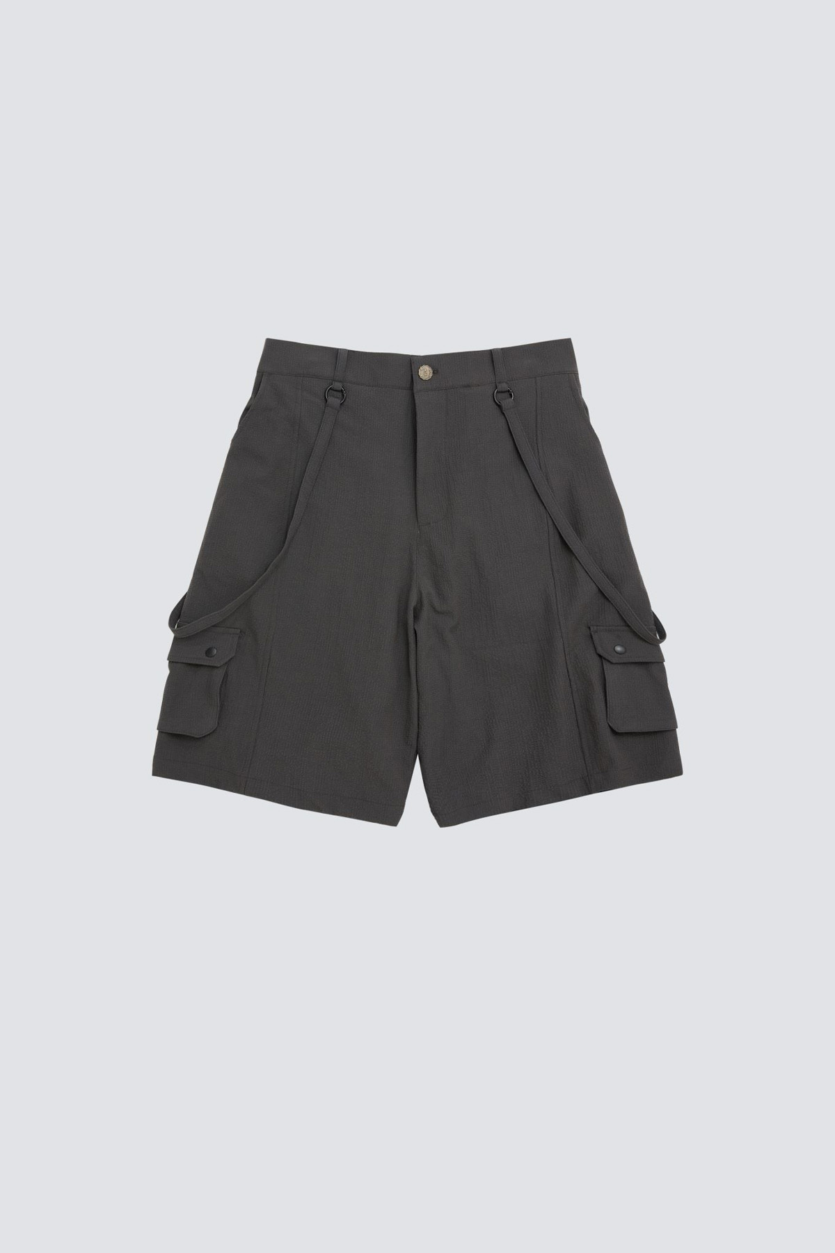 Seersucker Wide Shorts｜Black｜Hong Kong Original Design