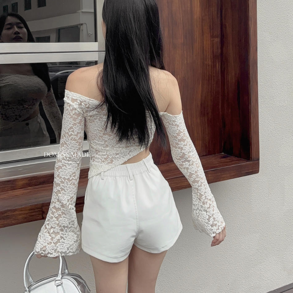 【DOMISS訂製】高質感霧面皮革短褲-2色 皮褲 短褲 A字短褲 (現貨)